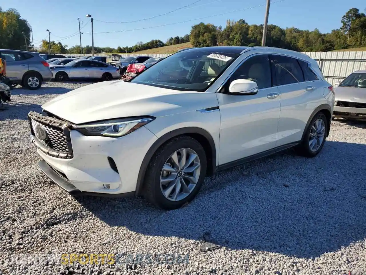 1 Photograph of a damaged car 3PCAJ5BA4MF101635 INFINITI QX50 2021