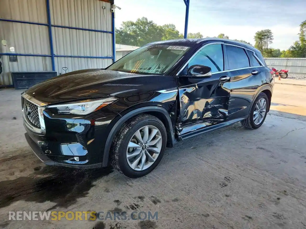 1 Photograph of a damaged car 3PCAJ5BA5MF100431 INFINITI QX50 2021