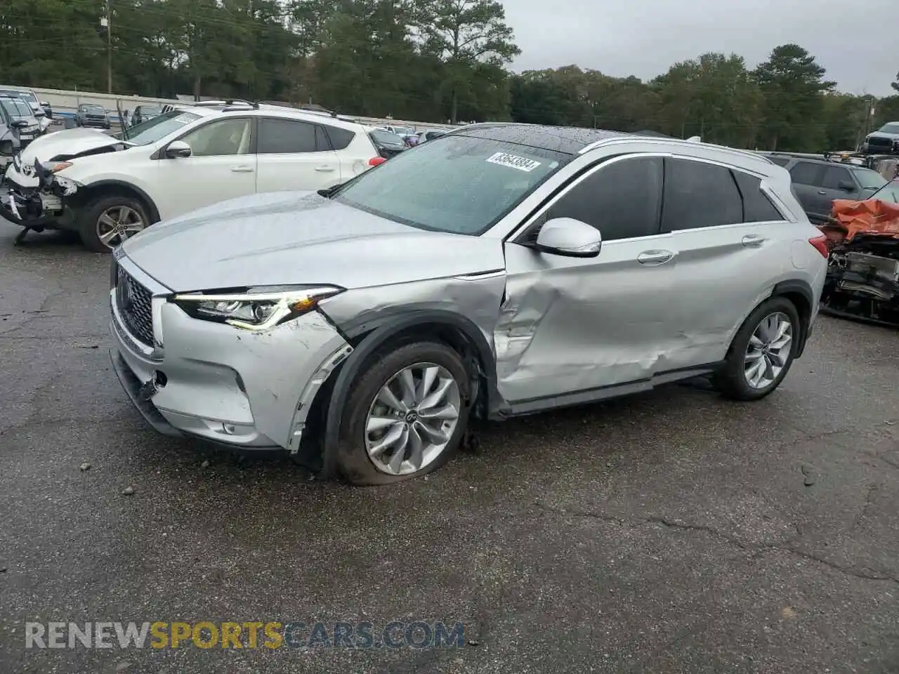 1 Photograph of a damaged car 3PCAJ5BA7MF104724 INFINITI QX50 2021
