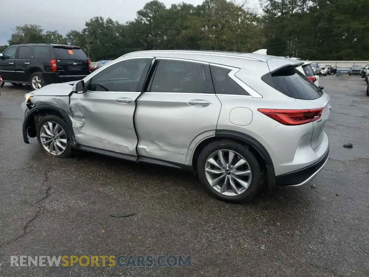 2 Photograph of a damaged car 3PCAJ5BA7MF104724 INFINITI QX50 2021