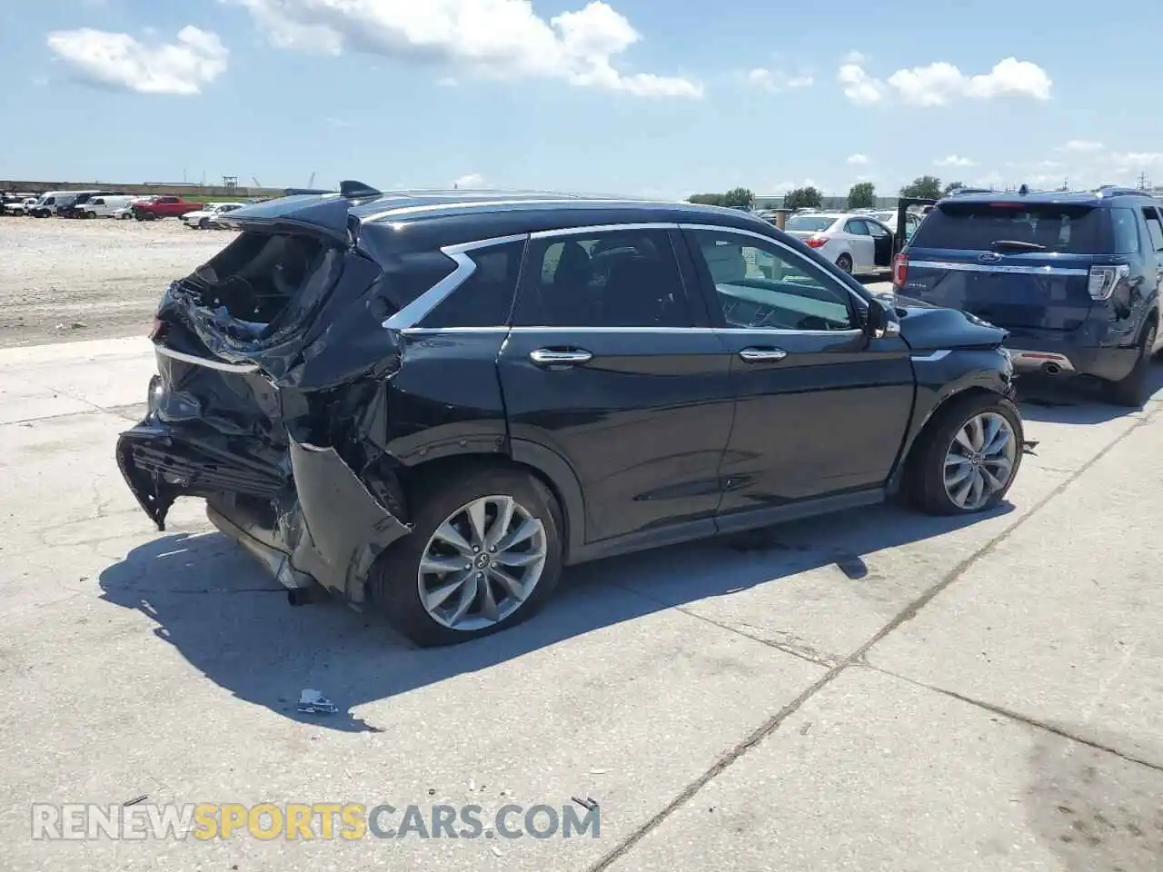3 Photograph of a damaged car 3PCAJ5BA7MF119997 INFINITI QX50 2021