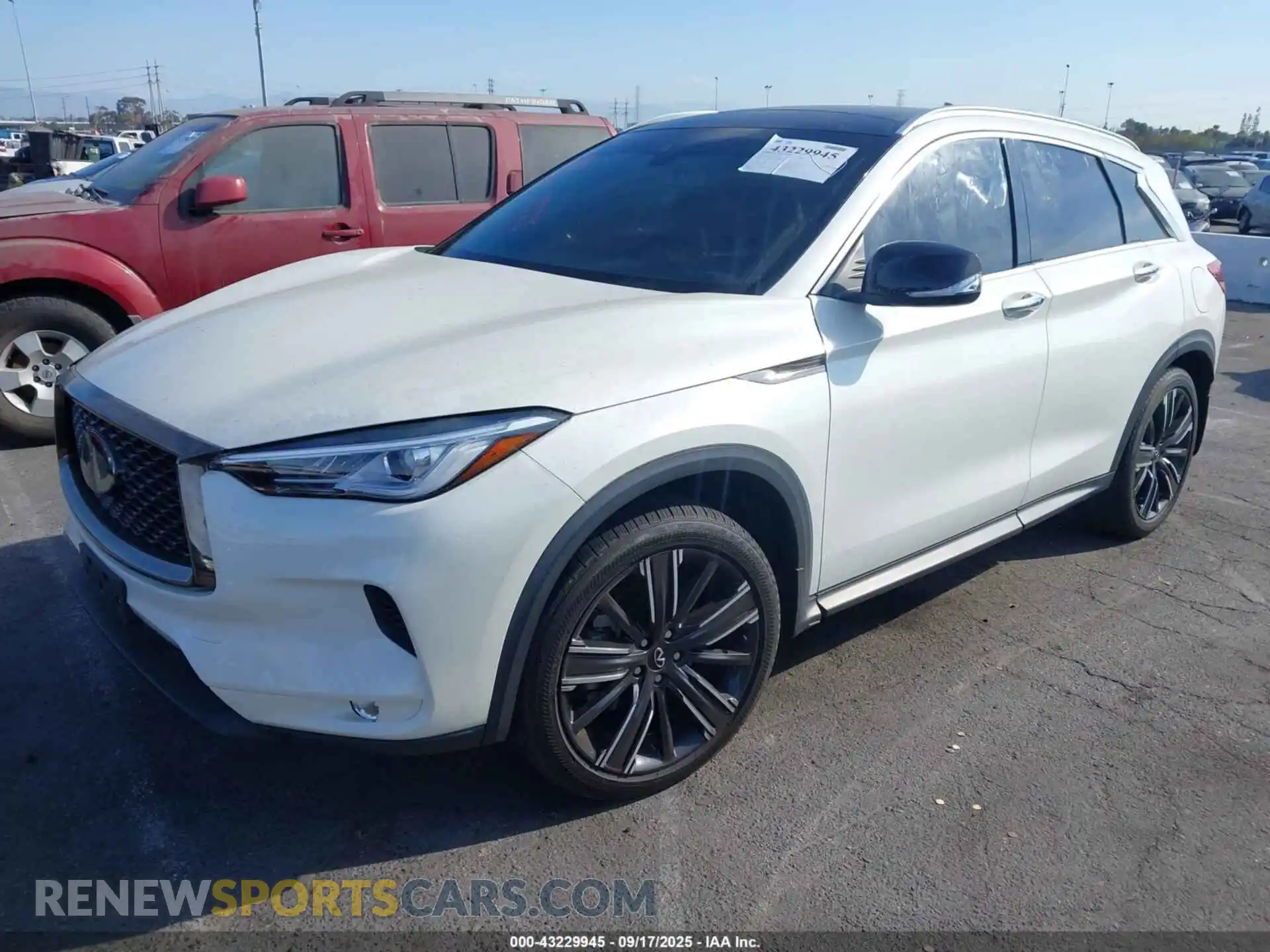 2 Photograph of a damaged car 3PCAJ5BA7MF126612 INFINITI QX50 2021