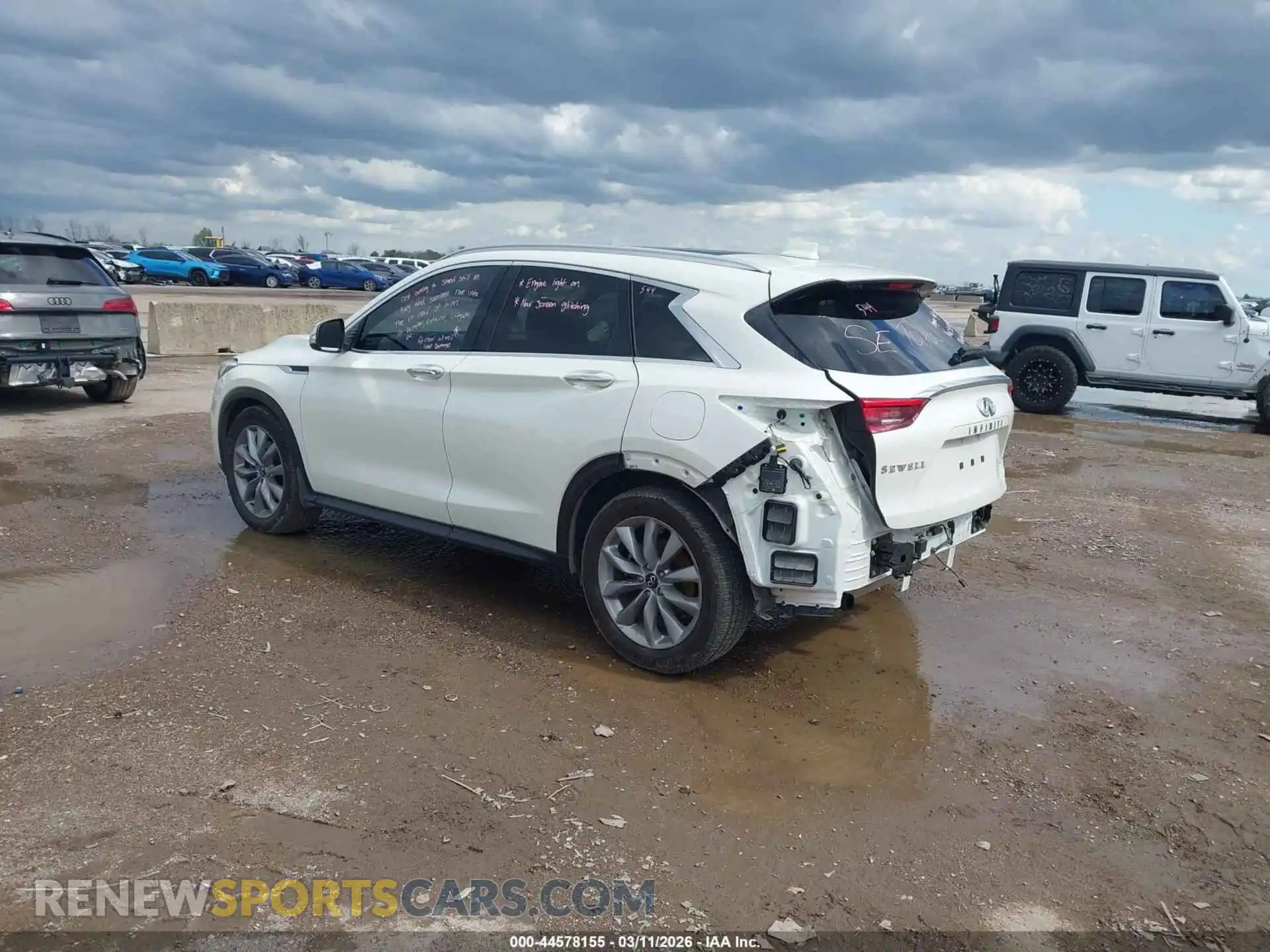 3 Photograph of a damaged car 3PCAJ5BA8MF104912 INFINITI QX50 2021
