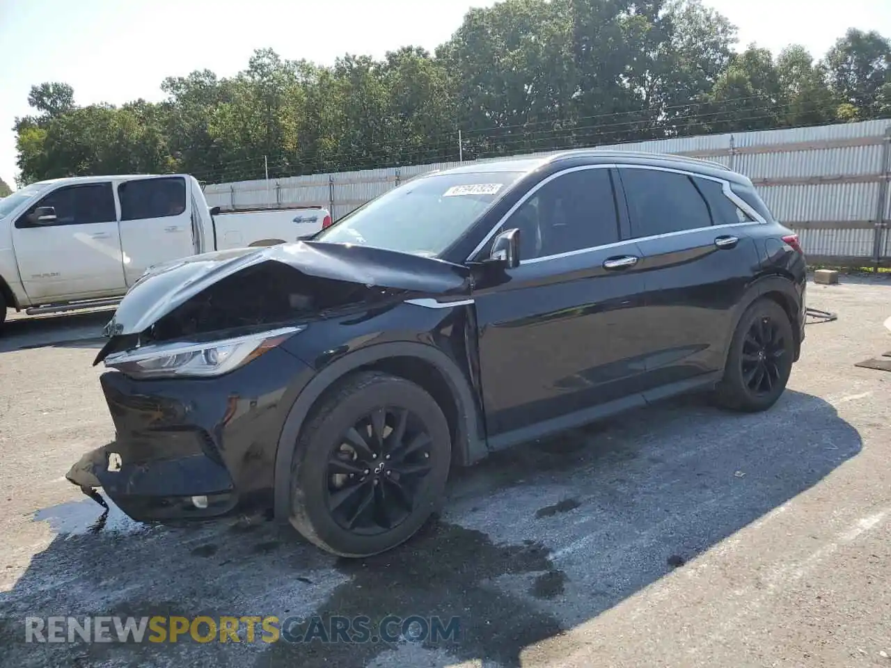 1 Photograph of a damaged car 3PCAJ5BA9MF104255 INFINITI QX50 2021