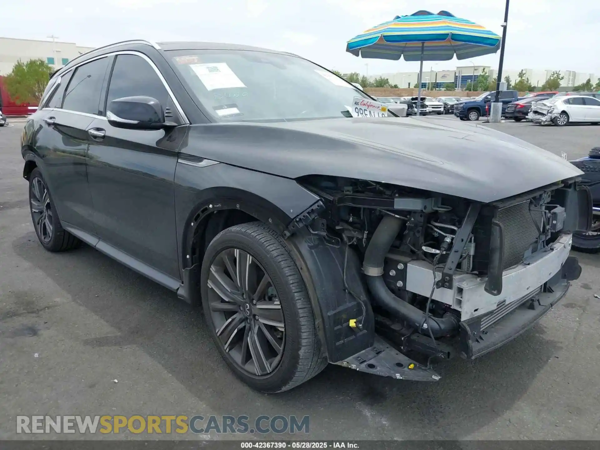 1 Photograph of a damaged car 3PCAJ5BA9MF112761 INFINITI QX50 2021