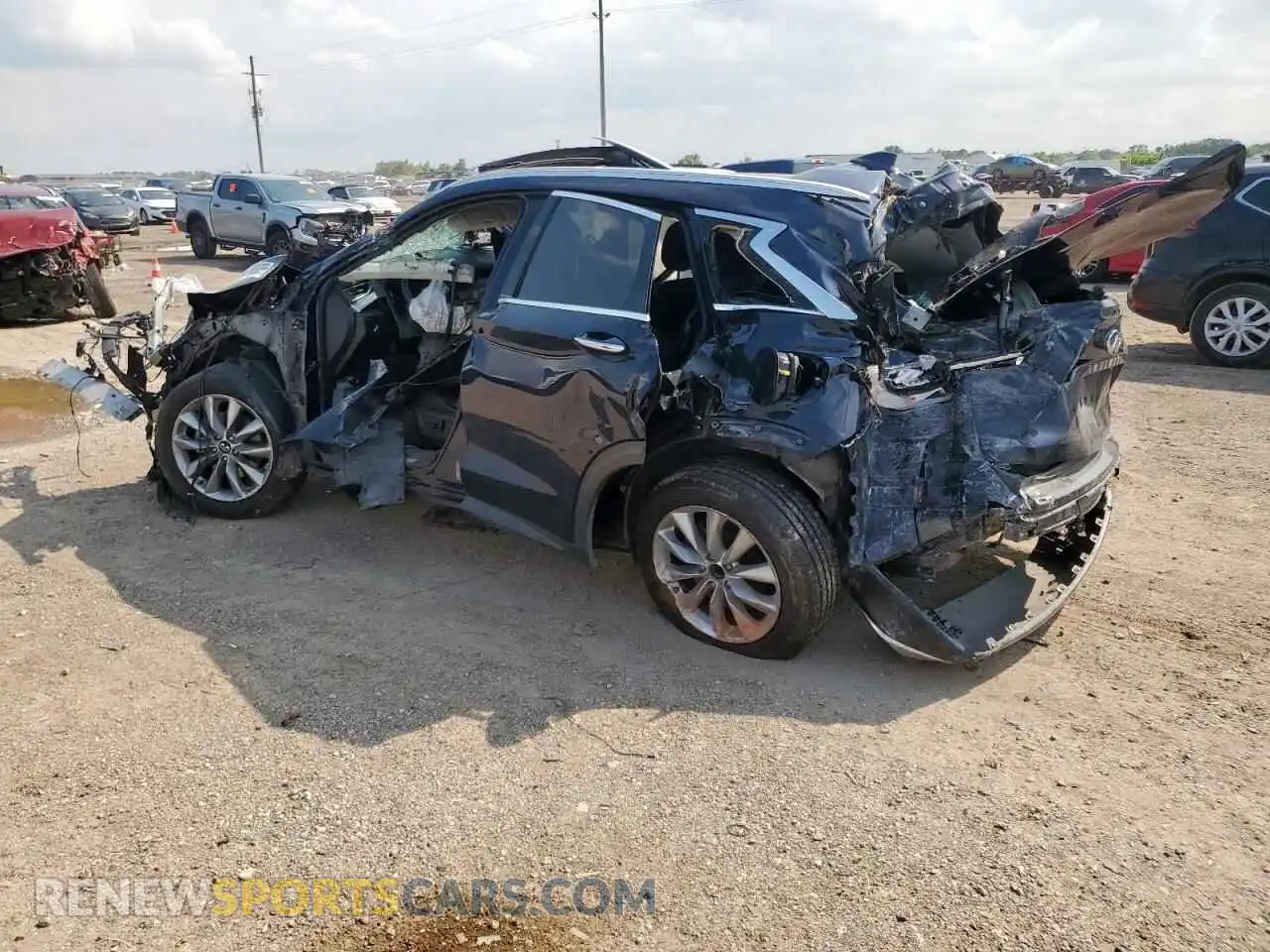 2 Photograph of a damaged car 3PCAJ5BAXMF113739 INFINITI QX50 2021