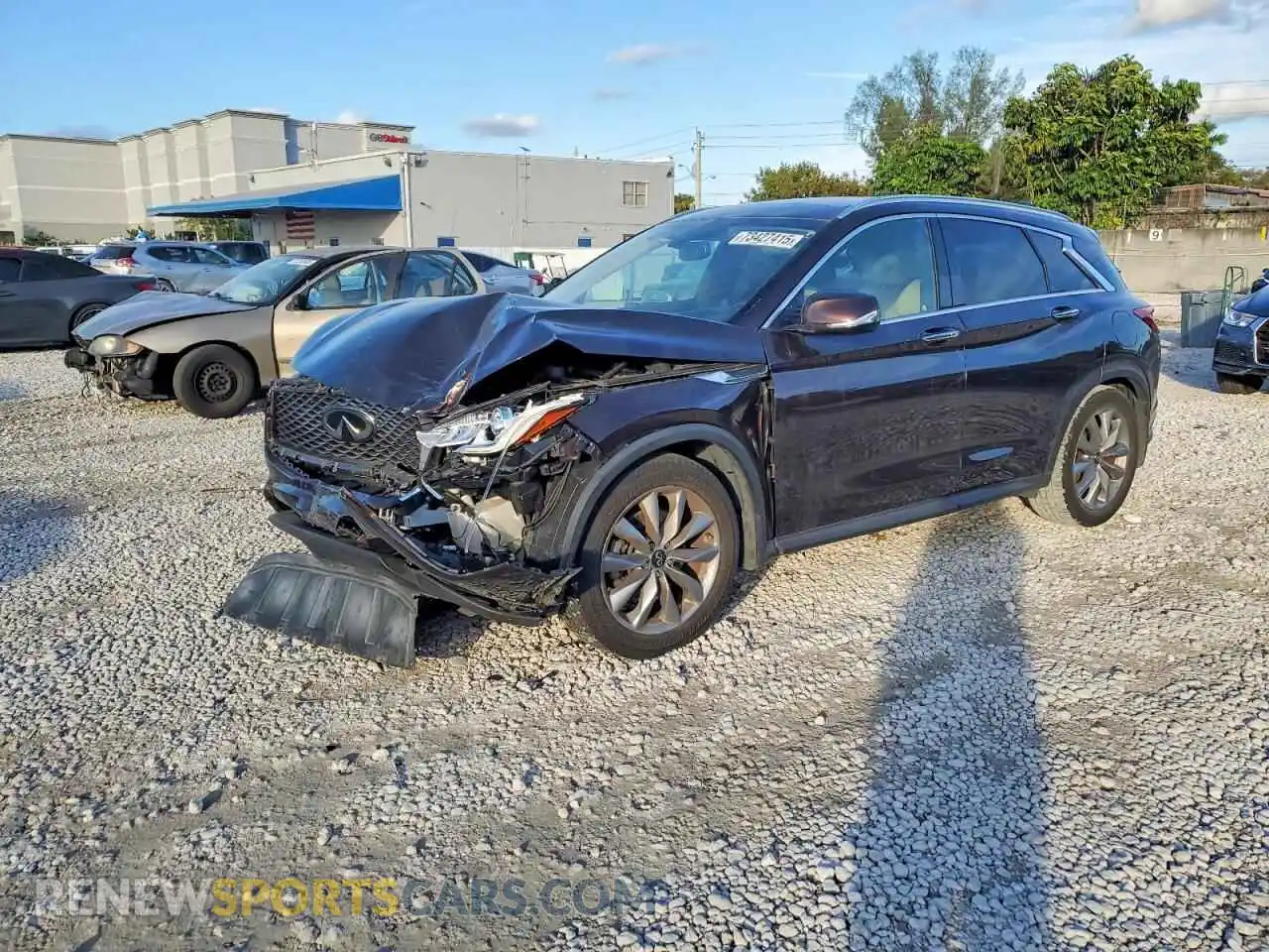 1 Photograph of a damaged car 3PCAJ5CA2MF100613 INFINITI QX50 2021