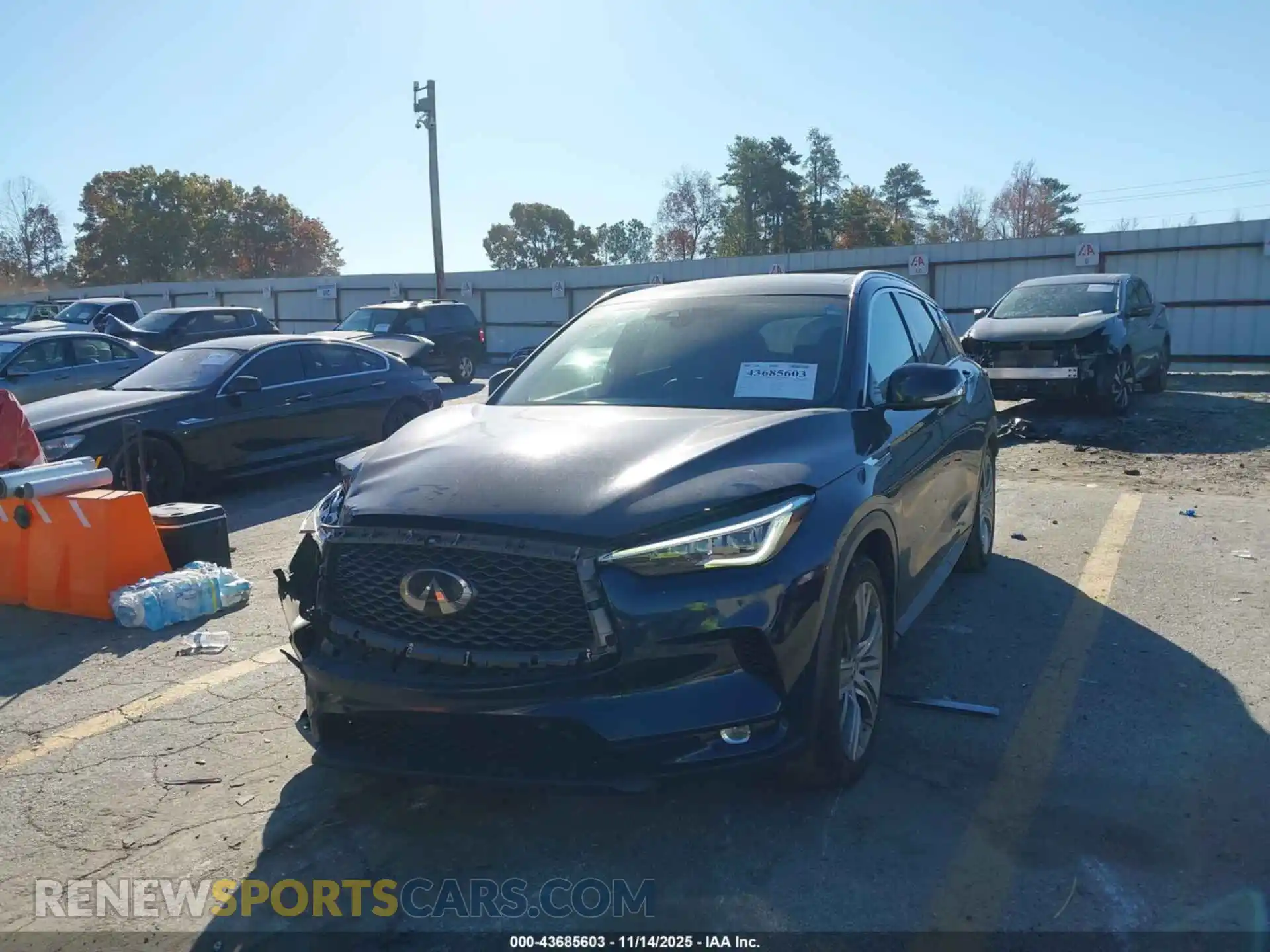 2 Photograph of a damaged car 3PCAJ5CA6MF100646 INFINITI QX50 2021