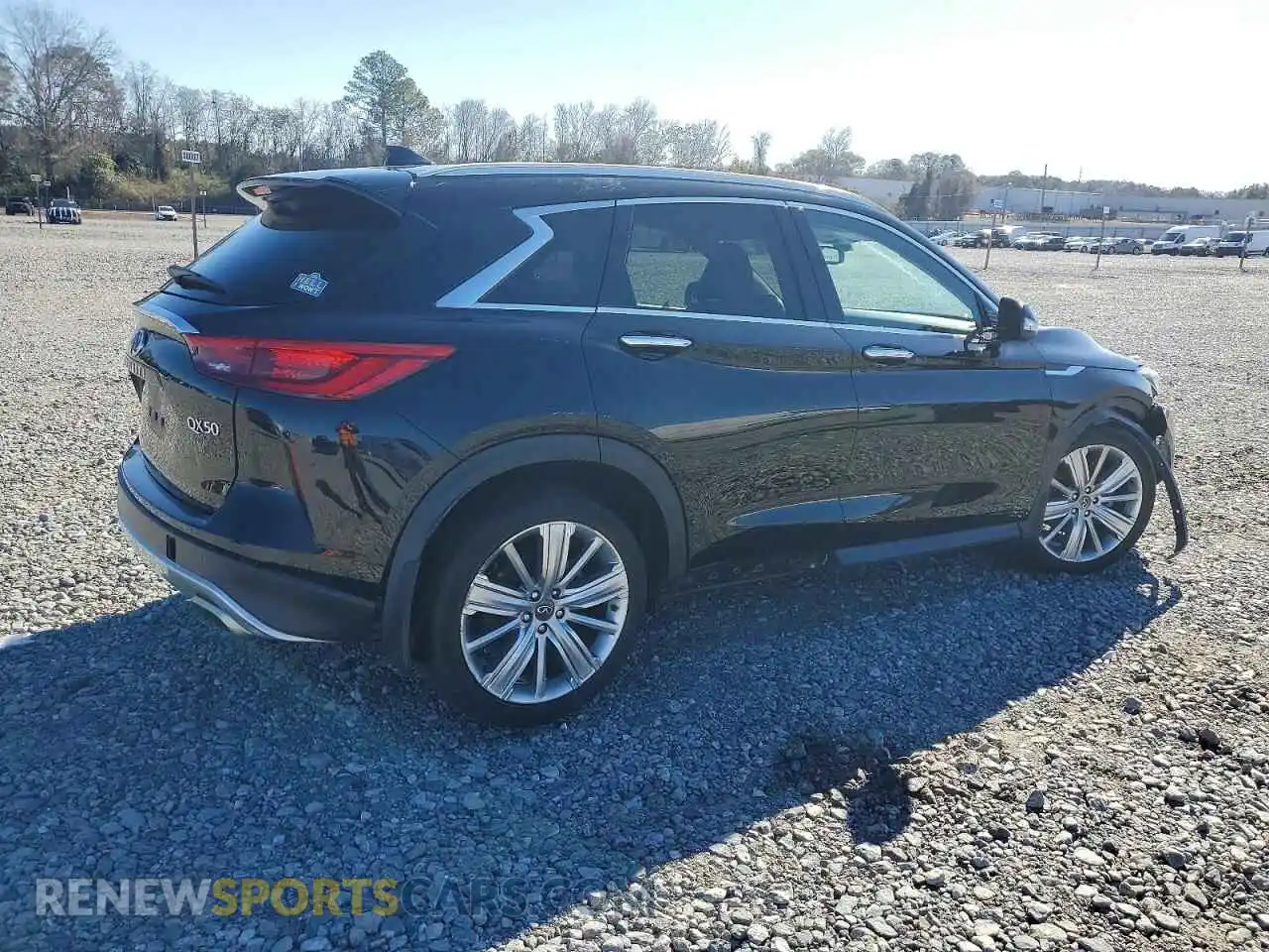 3 Photograph of a damaged car 3PCAJ5CA6MF114885 INFINITI QX50 2021