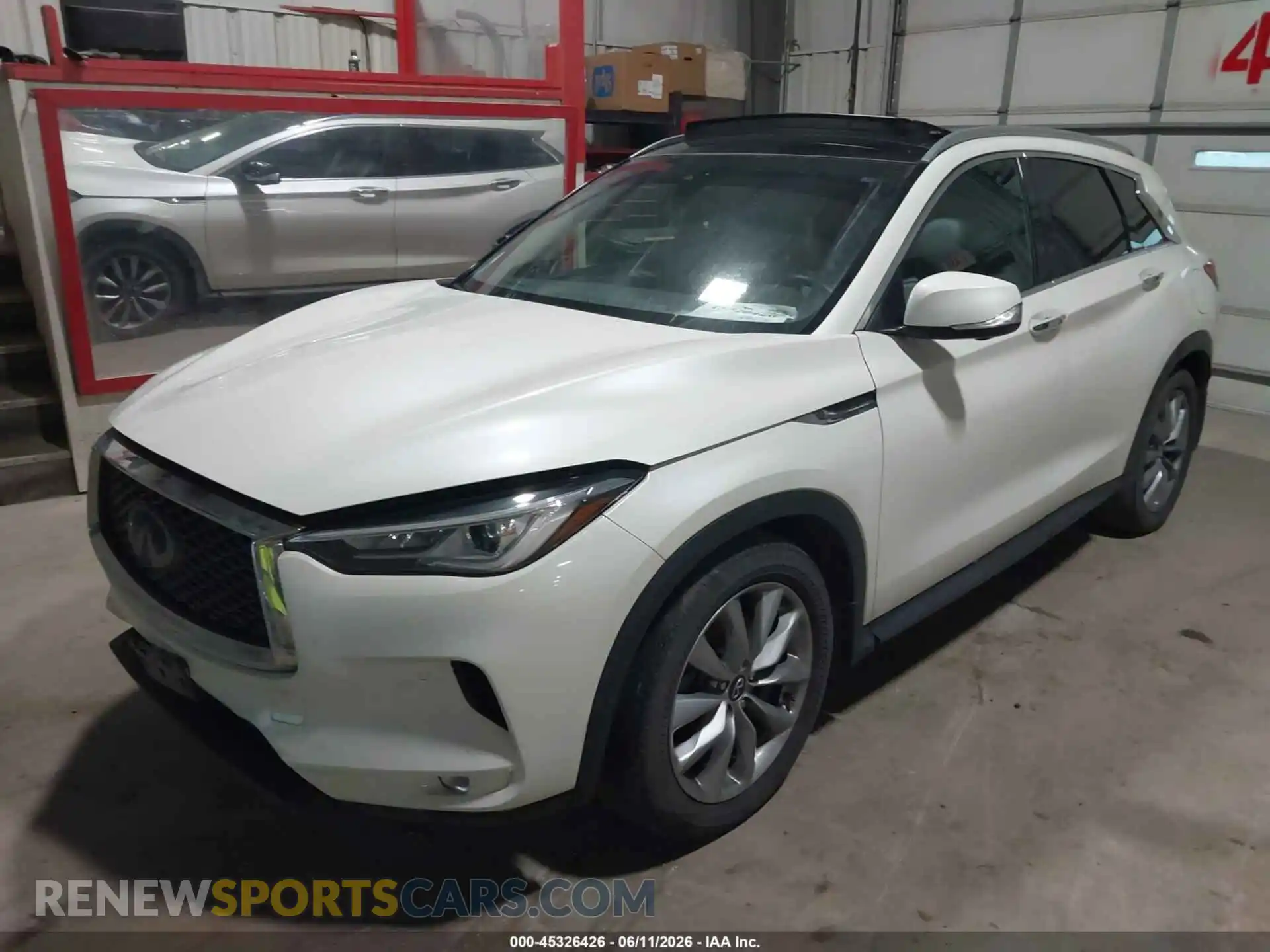 2 fotografías del automóvil dañado 3PCAJ5CB0MF105169 INFINITI QX50 2021