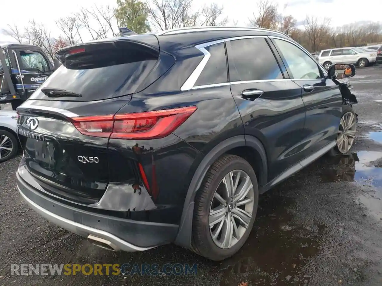 3 Photograph of a damaged car 3PCAJ5CB3MF120944 INFINITI QX50 2021