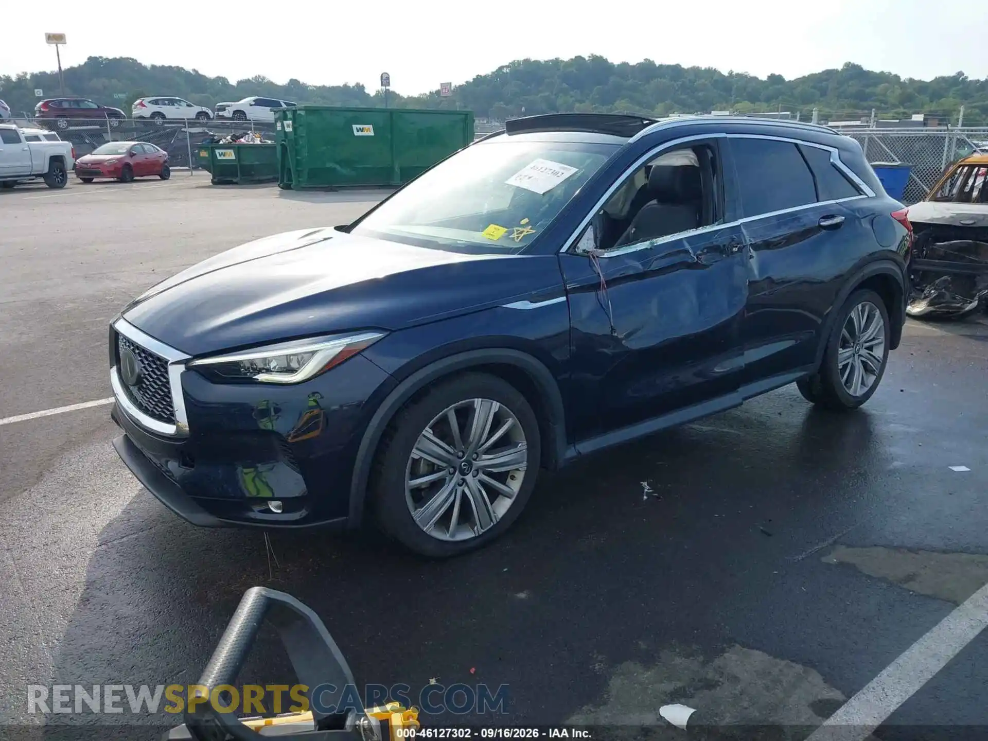 2 Photograph of a damaged car 3PCAJ5CB6MF109095 INFINITI QX50 2021