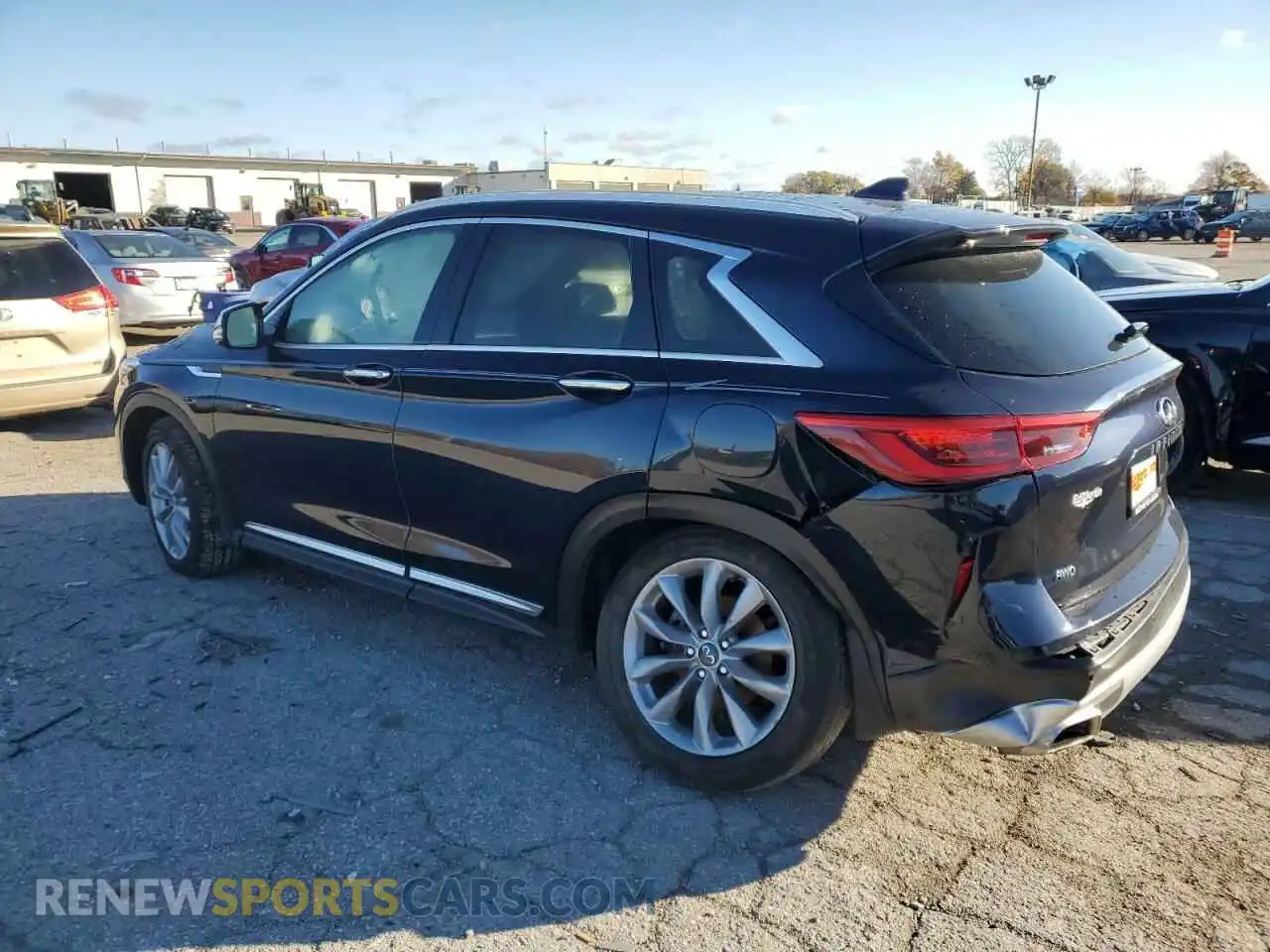 2 fotografías del automóvil dañado 3PCAJ5CB6MF112594 INFINITI QX50 2021