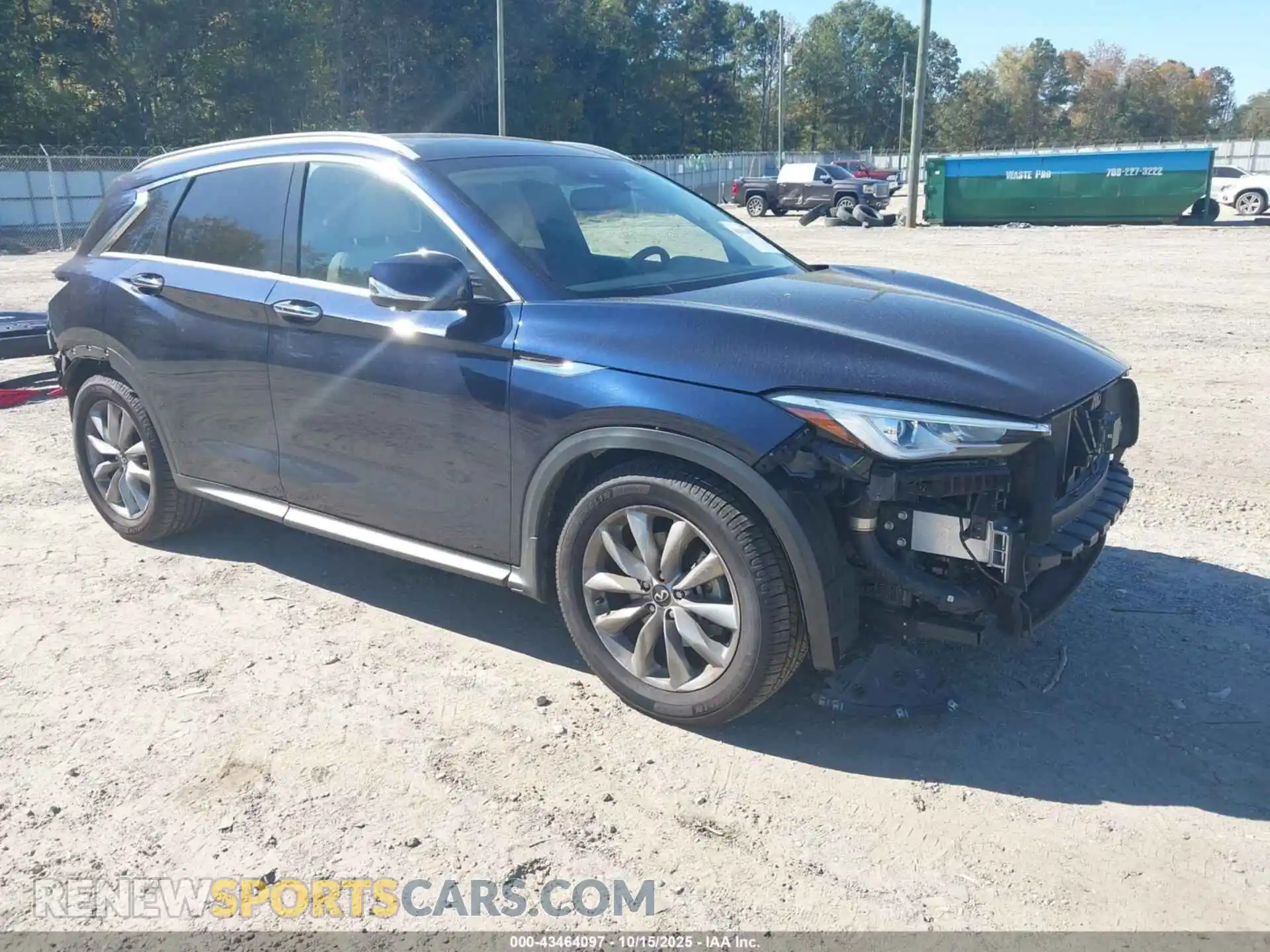 1 Photograph of a damaged car 3PCAJ5CBXMF102036 INFINITI QX50 2021