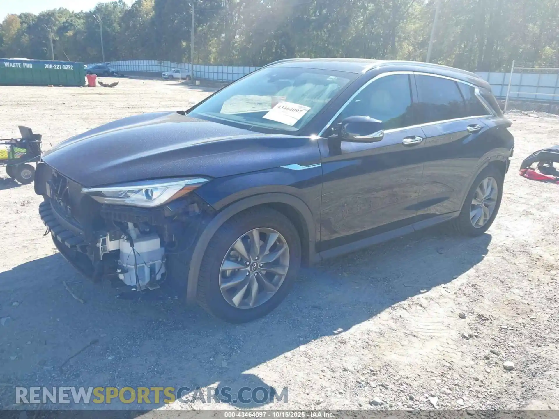 2 Photograph of a damaged car 3PCAJ5CBXMF102036 INFINITI QX50 2021