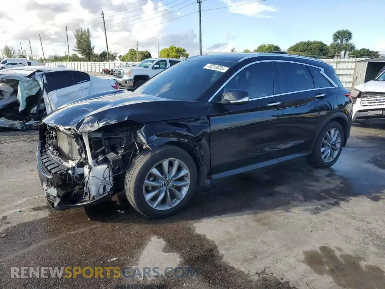 1 Photograph of a damaged car 3PCAJ5CBXMF112078 INFINITI QX50 2021
