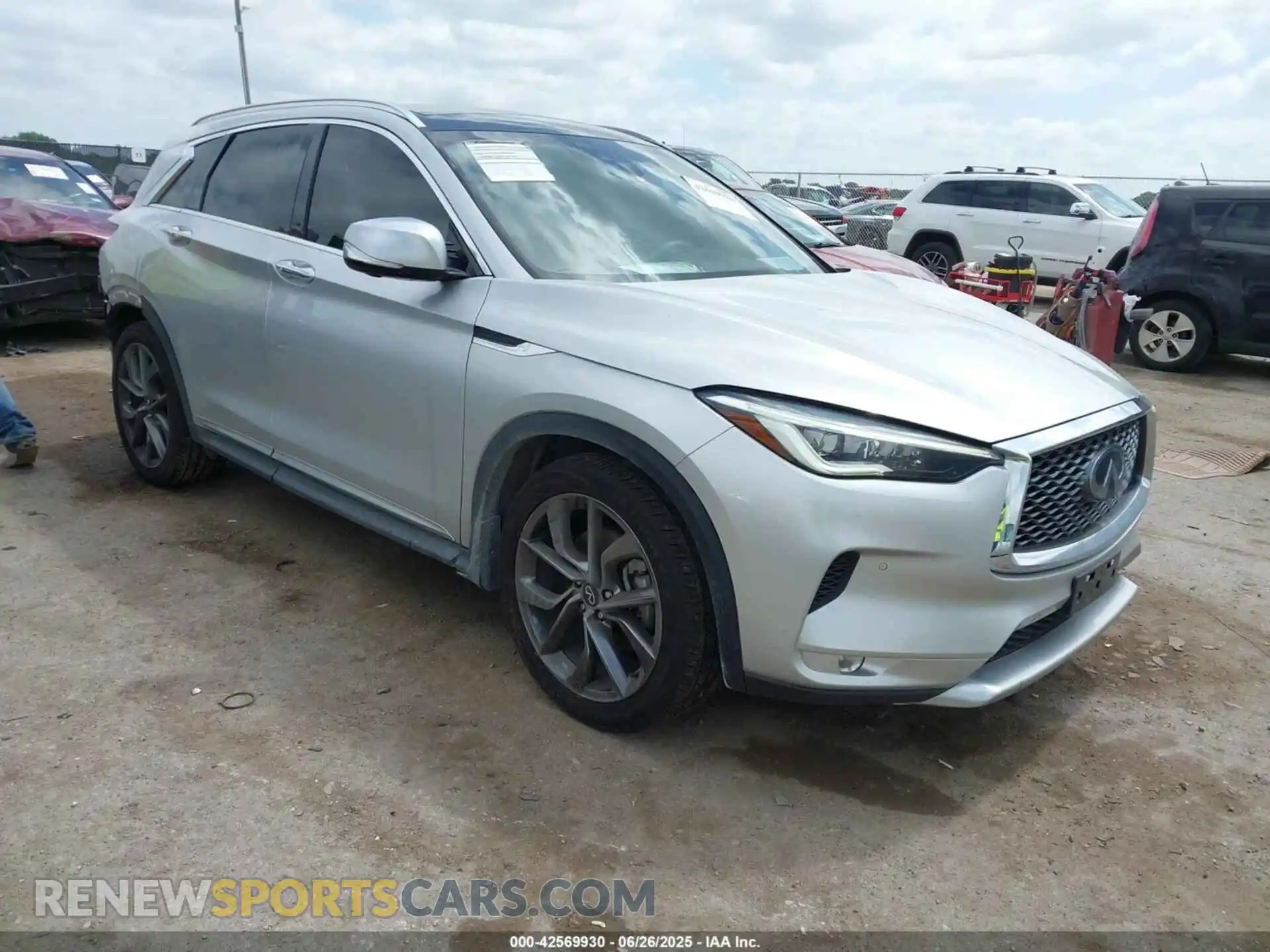 1 Photograph of a damaged car 3PCAJ5DA4MF123714 INFINITI QX50 2021