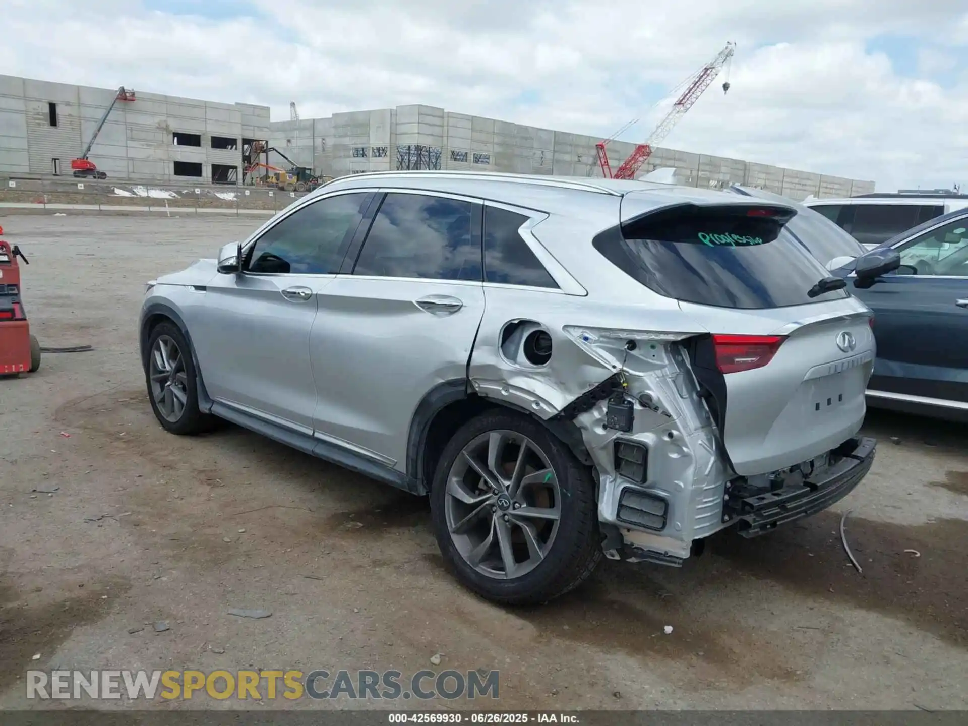 3 Photograph of a damaged car 3PCAJ5DA4MF123714 INFINITI QX50 2021