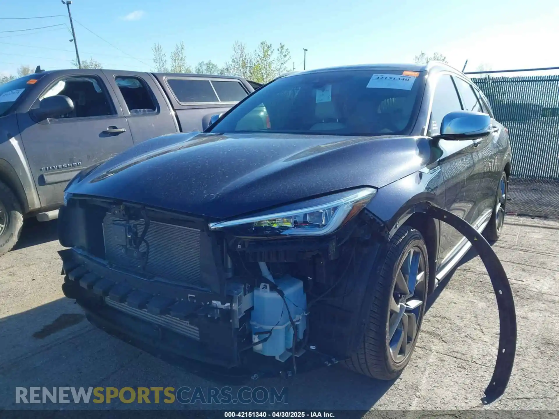 2 Photograph of a damaged car 3PCAJ5DA7MF100797 INFINITI QX50 2021