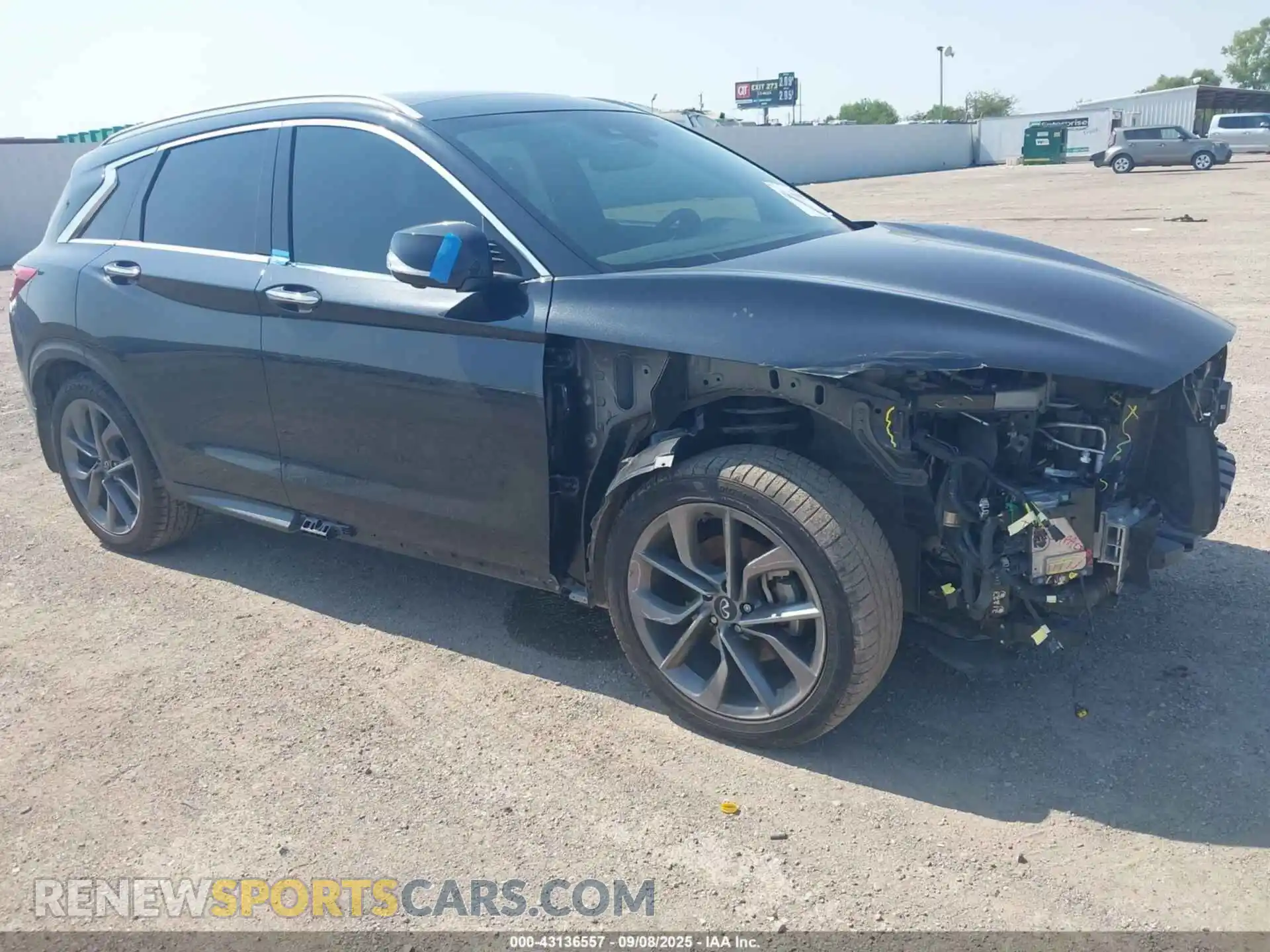 1 Photograph of a damaged car 3PCAJ5DA8MF124509 INFINITI QX50 2021