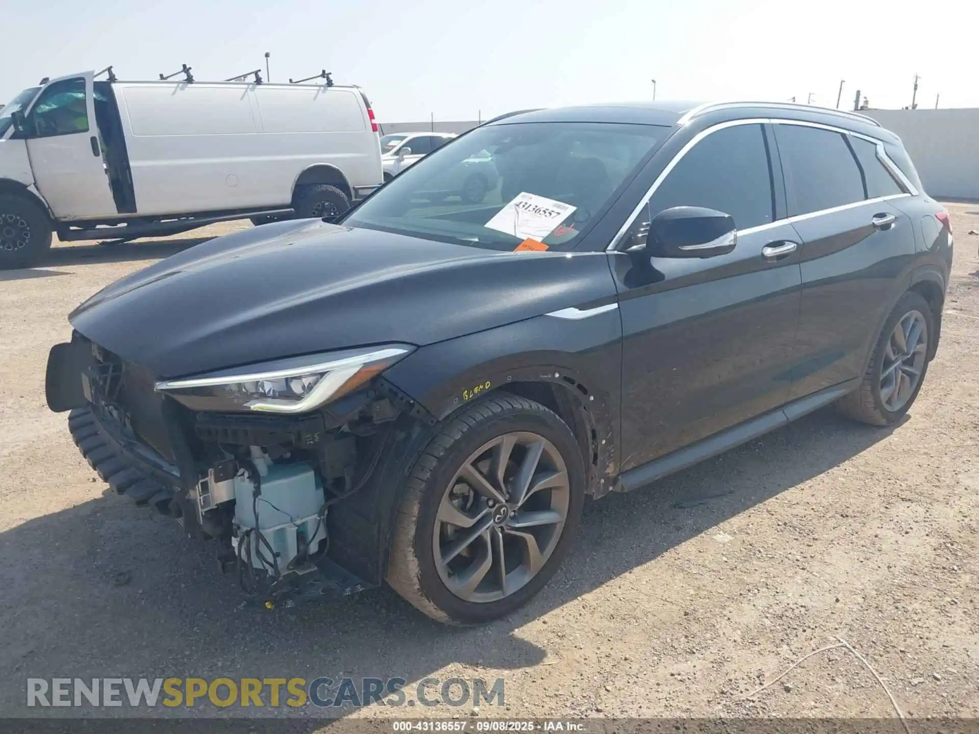 2 Photograph of a damaged car 3PCAJ5DA8MF124509 INFINITI QX50 2021