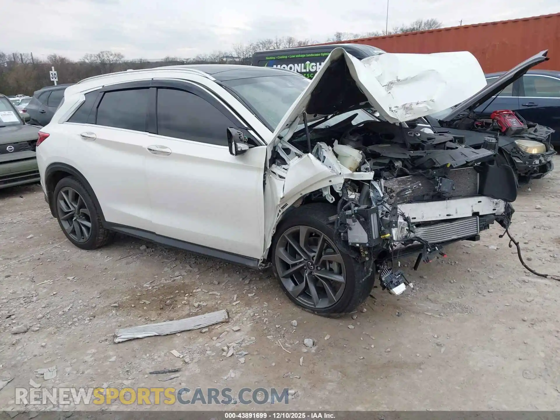 1 Photograph of a damaged car 3PCAJ5DB6MF112903 INFINITI QX50 2021
