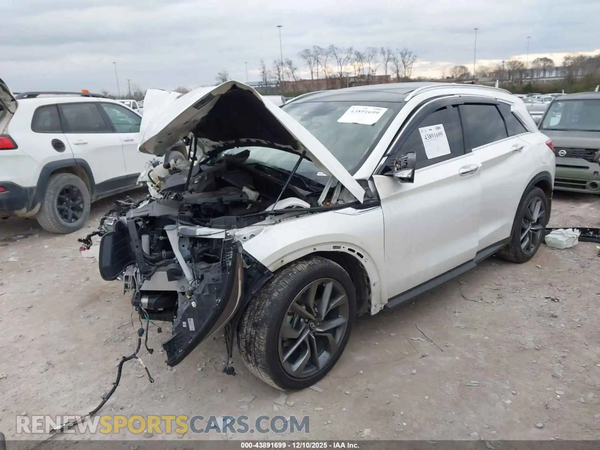 2 Photograph of a damaged car 3PCAJ5DB6MF112903 INFINITI QX50 2021