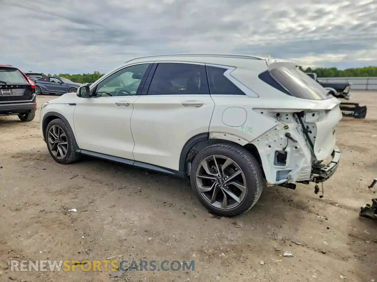 2 Photograph of a damaged car 3PCAJ5DB8MF117861 INFINITI QX50 2021