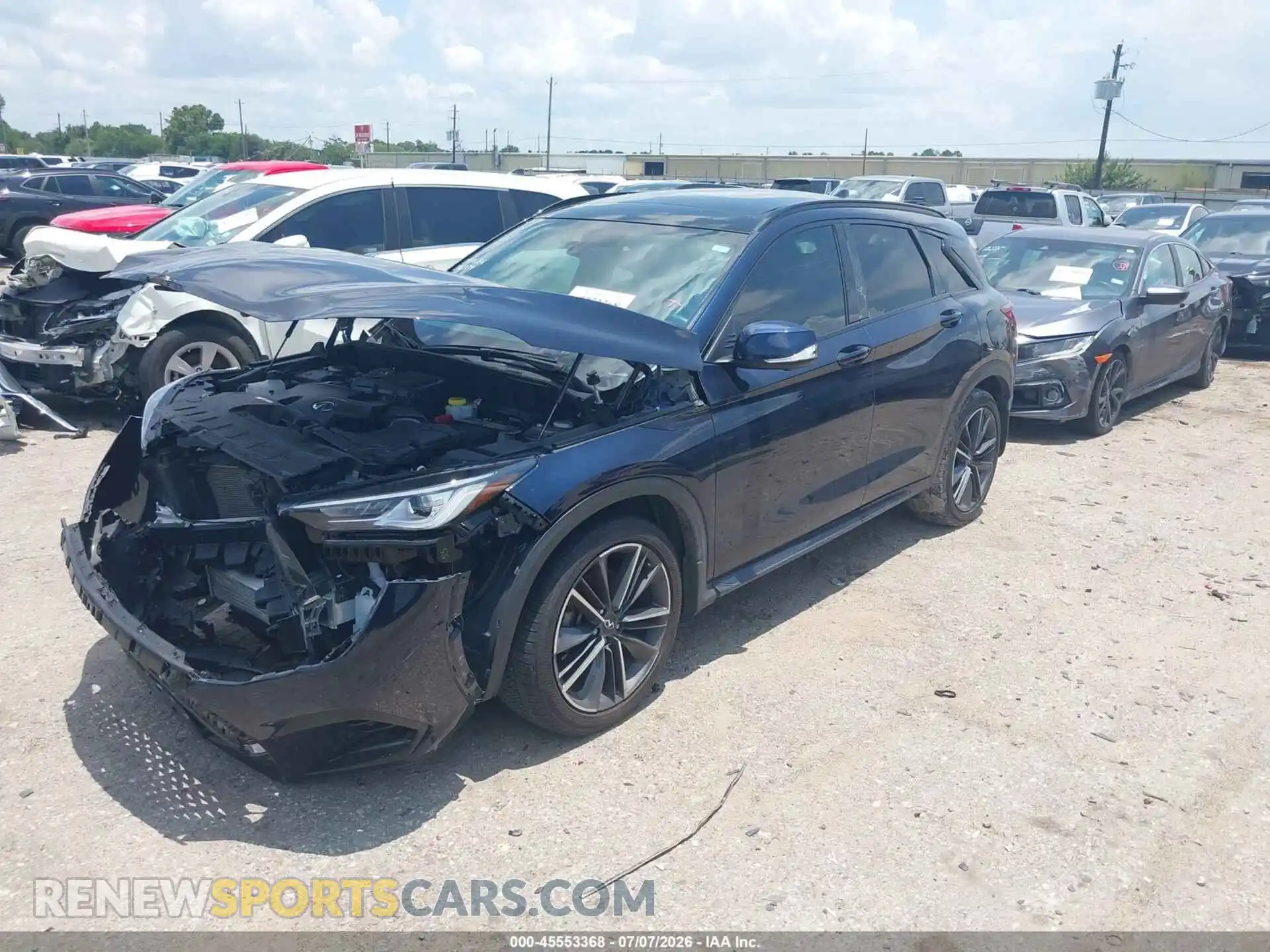 2 fotografías del automóvil dañado 3PCAJ5FAXRF112771 INFINITI QX50 2024