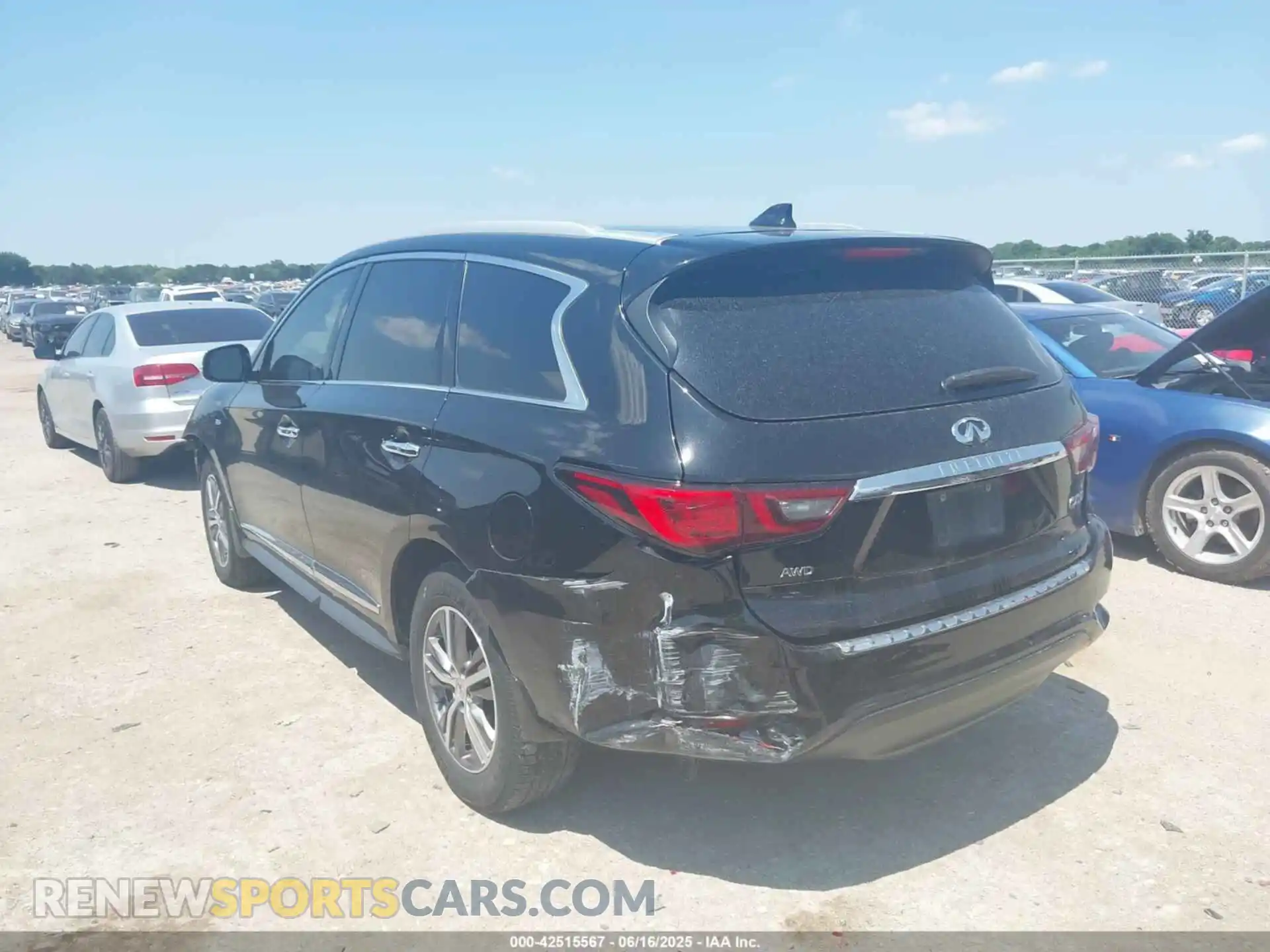 3 fotografías del automóvil dañado 5N1DL0MMXLC502566 INFINITI QX60 2020
