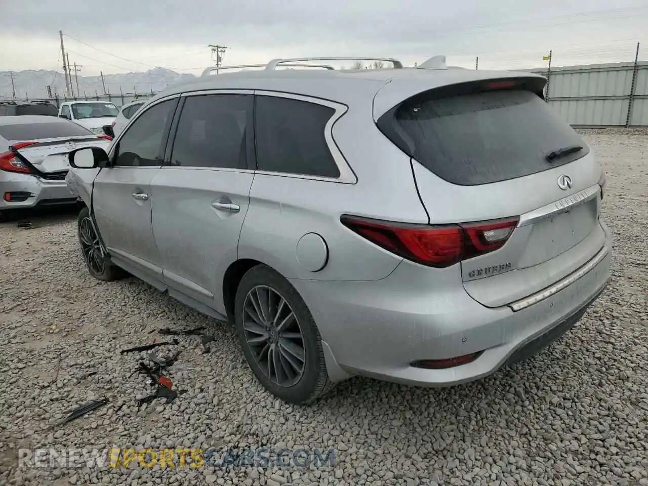 2 fotografías del automóvil dañado 5N1DL0MN4LC511014 INFINITI QX60 2020