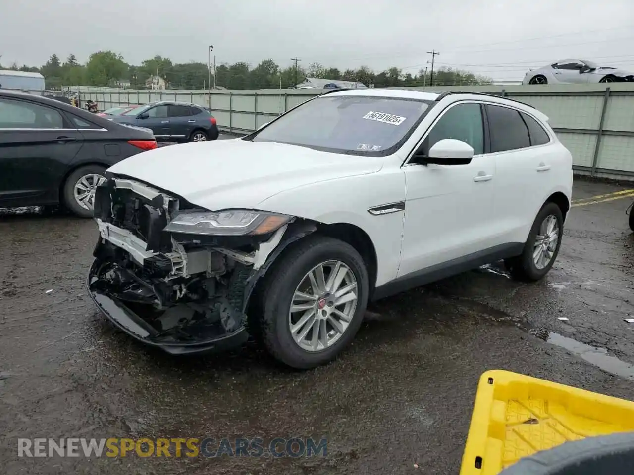 1 Photograph of a damaged car SADCK2FX9KA601576 JAGUAR F-PACE 2019