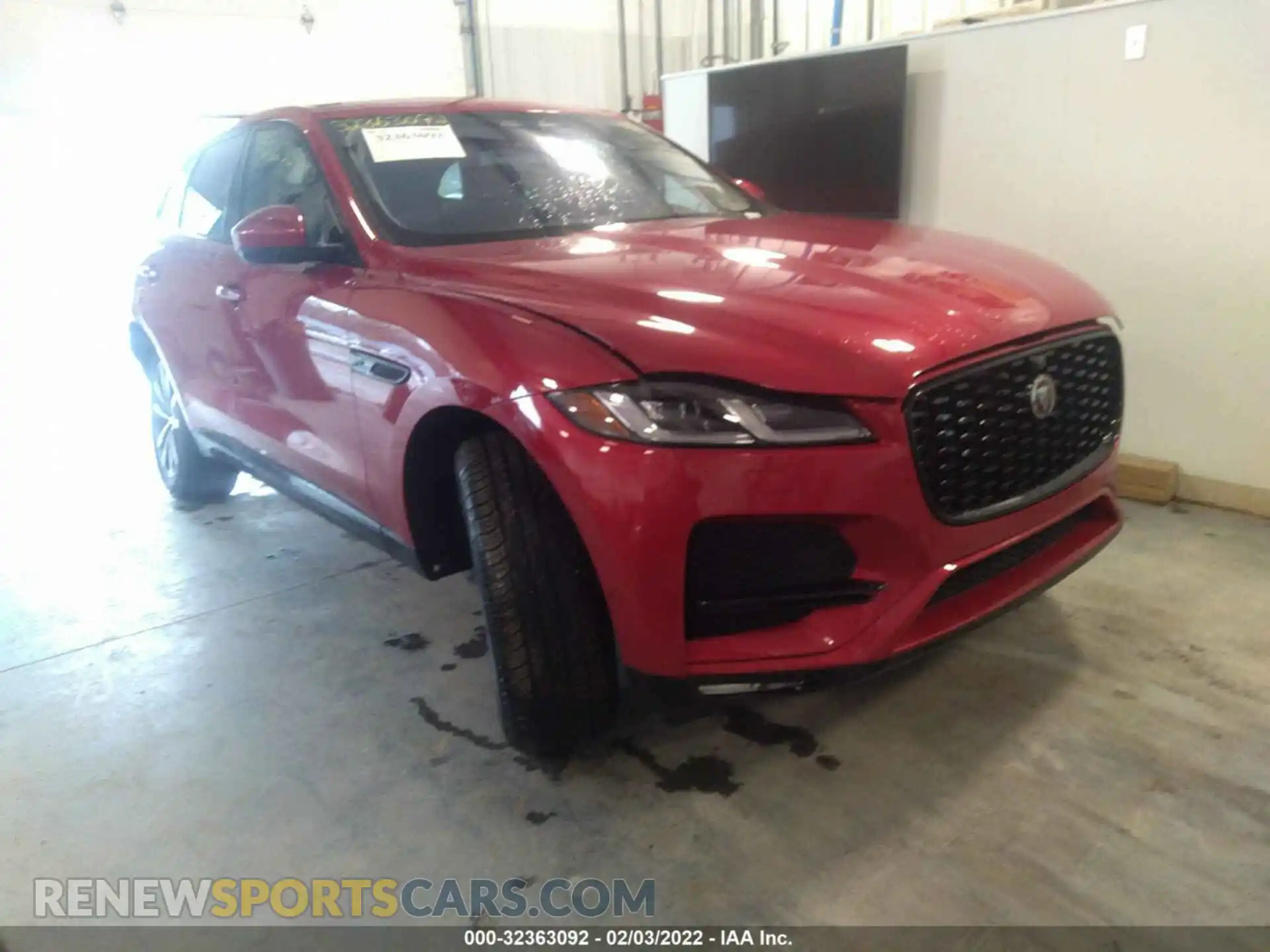 1 Photograph of a damaged car SADCJ2EX6MA674802 JAGUAR F-PACE 2021