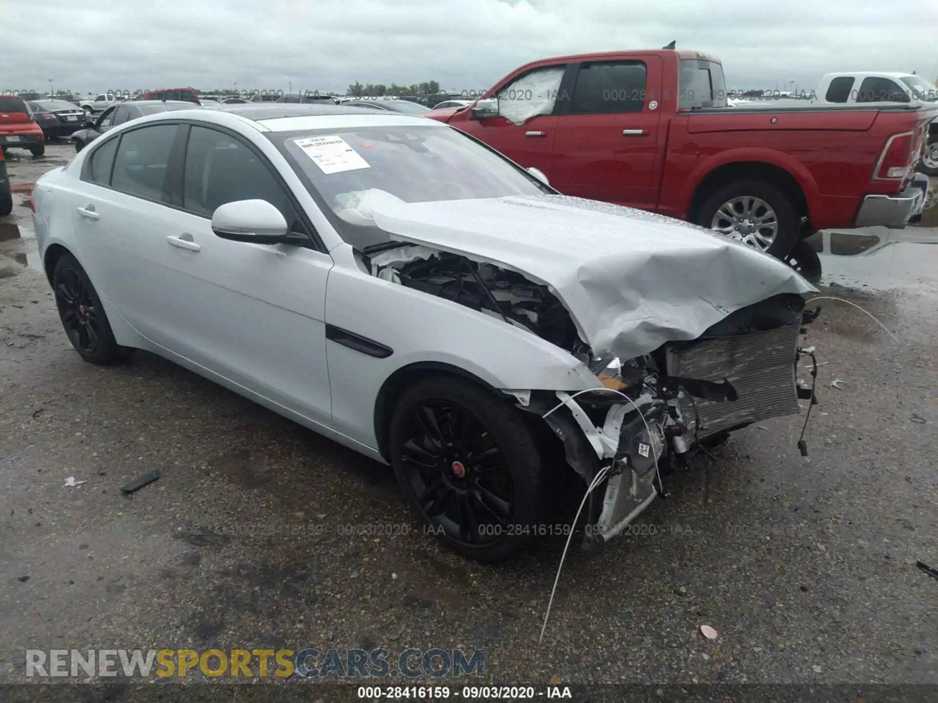 1 Photograph of a damaged car SAJAE4FXXKCP46833 JAGUAR XE 2019