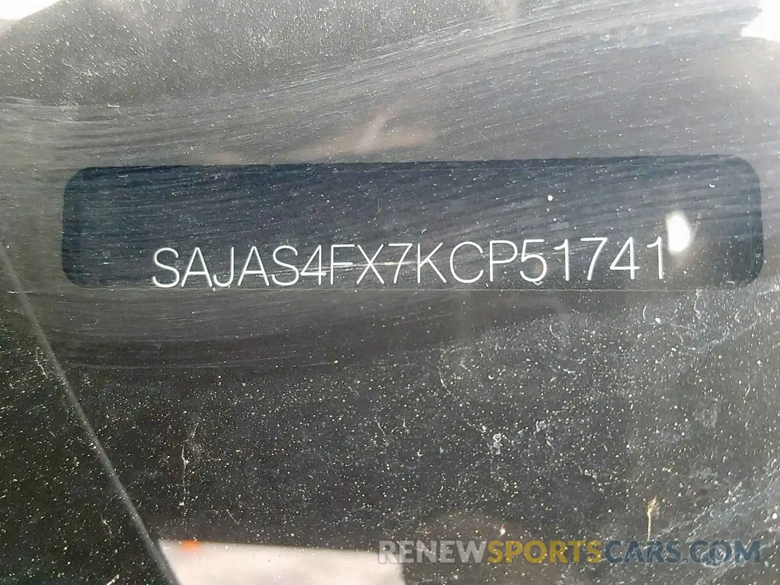 10 Photograph of a damaged car SAJAS4FX7KCP51741 JAGUAR XE 2019