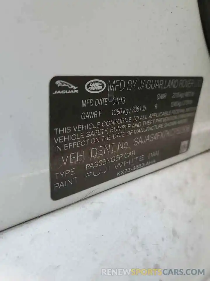 12 Photograph of a damaged car SAJAS4FX7KCP52906 JAGUAR XE 2019