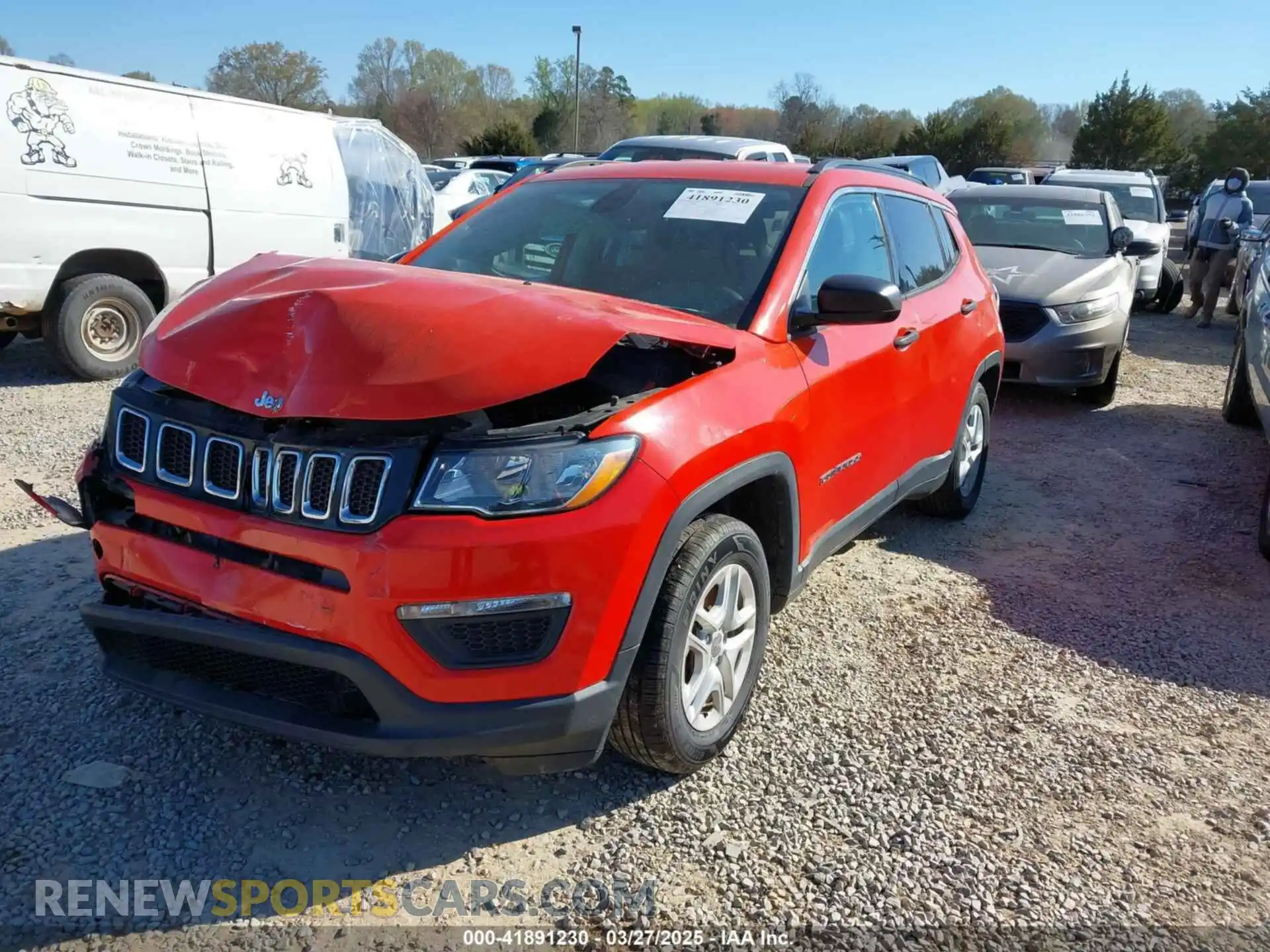 2 Photograph of a damaged car 3C4NJCAB0KT820086 JEEP COMPASS 2019