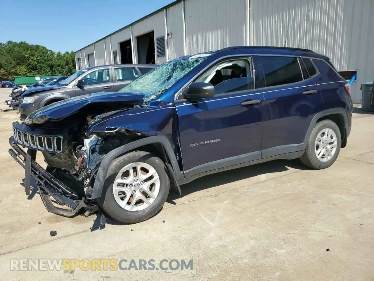 1 Photograph of a damaged car 3C4NJCAB4KT736692 JEEP COMPASS 2019
