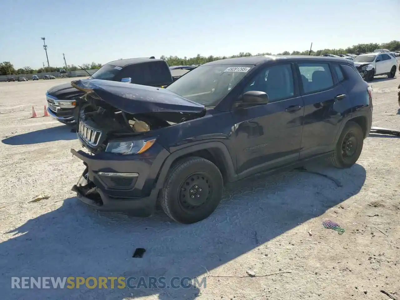 1 Photograph of a damaged car 3C4NJCAB5KT844352 JEEP COMPASS 2019