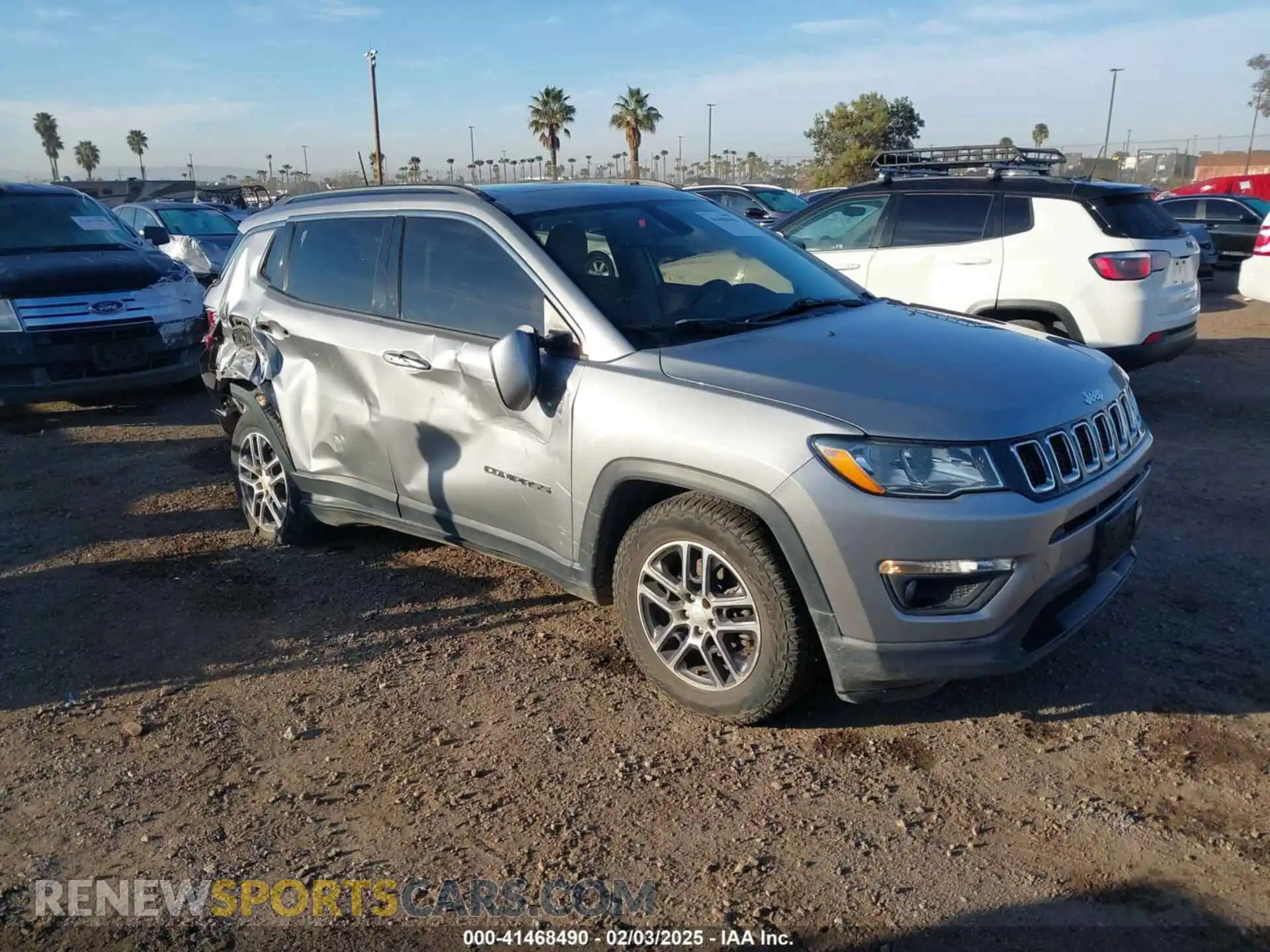 1 Photograph of a damaged car 3C4NJCBB0KT743606 JEEP COMPASS 2019