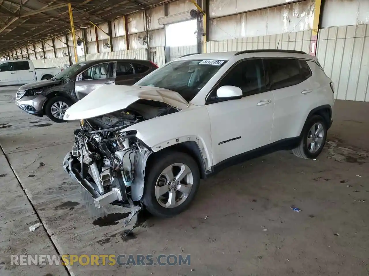 1 Photograph of a damaged car 3C4NJCBB5KT809244 JEEP COMPASS 2019