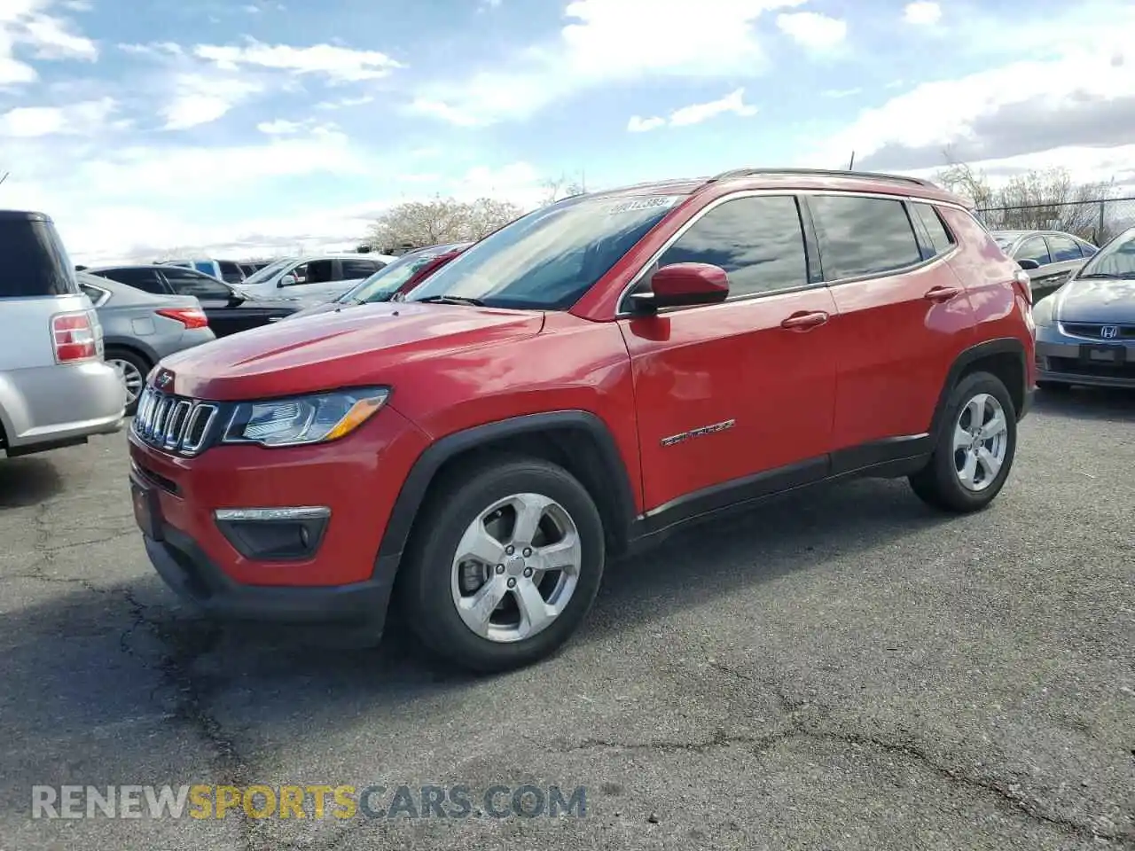 1 Photograph of a damaged car 3C4NJCBB6KT833200 JEEP COMPASS 2019