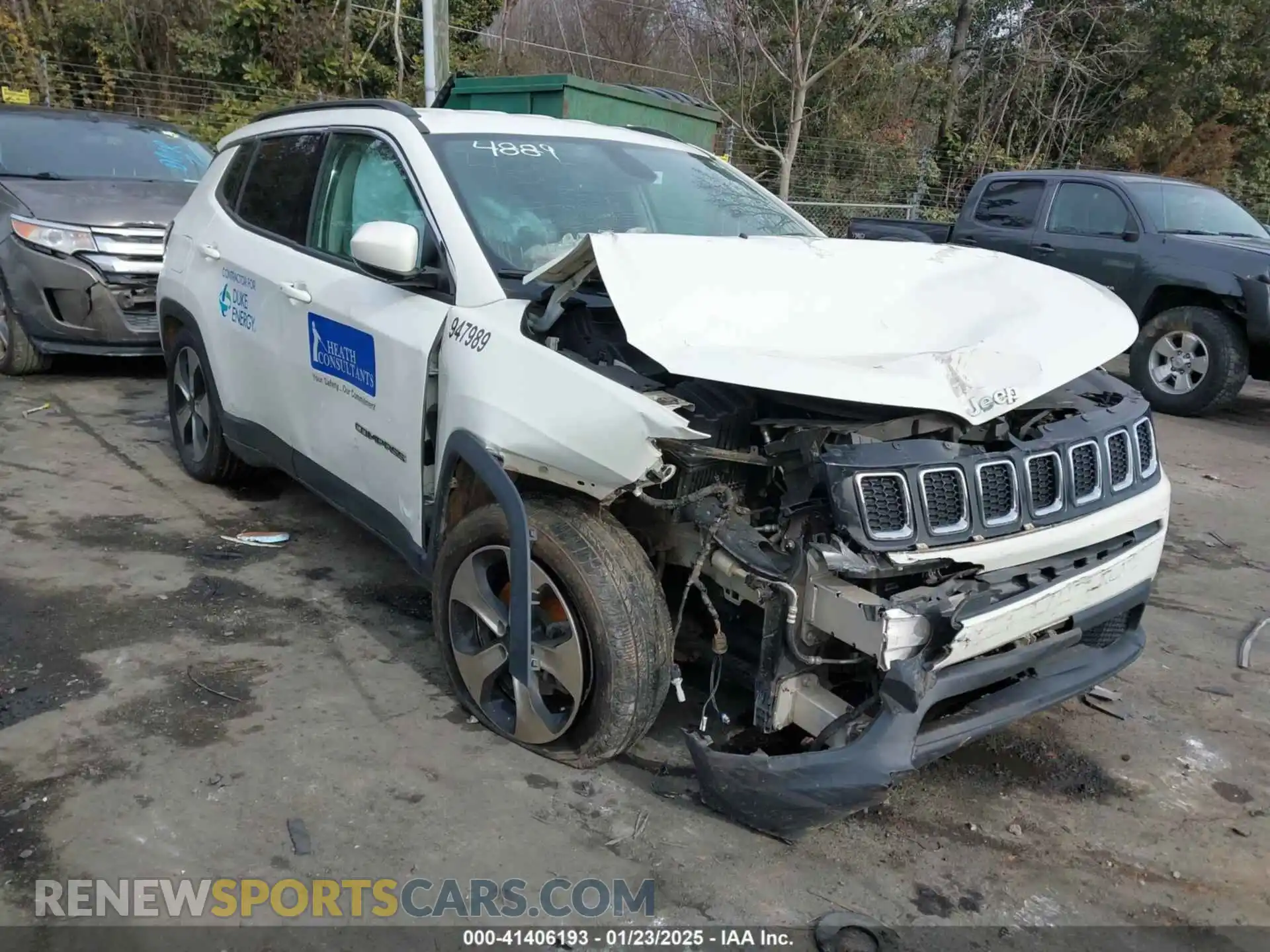 1 Photograph of a damaged car 3C4NJCBB9KT654889 JEEP COMPASS 2019