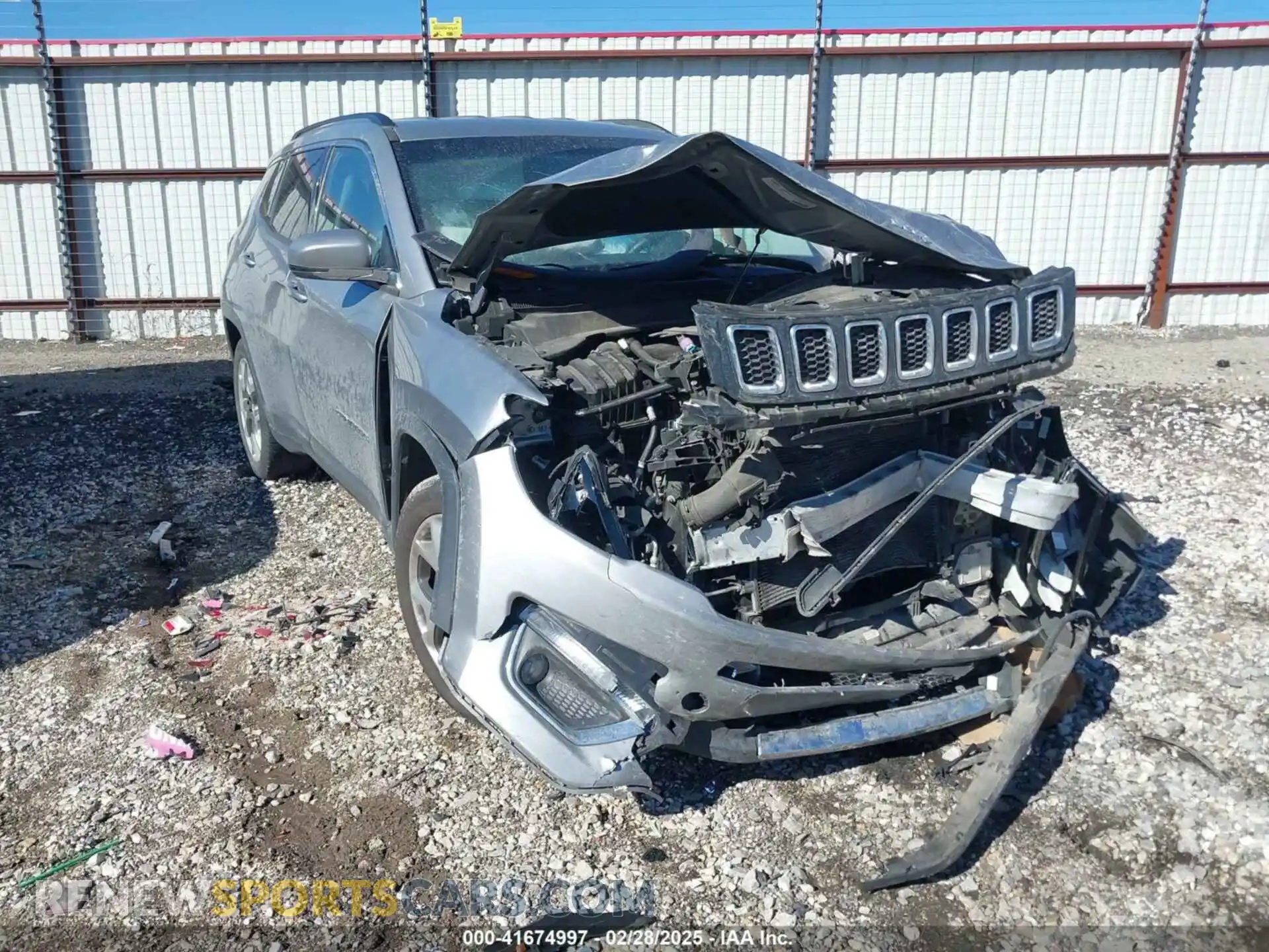 1 Photograph of a damaged car 3C4NJCCB1KT662953 JEEP COMPASS 2019