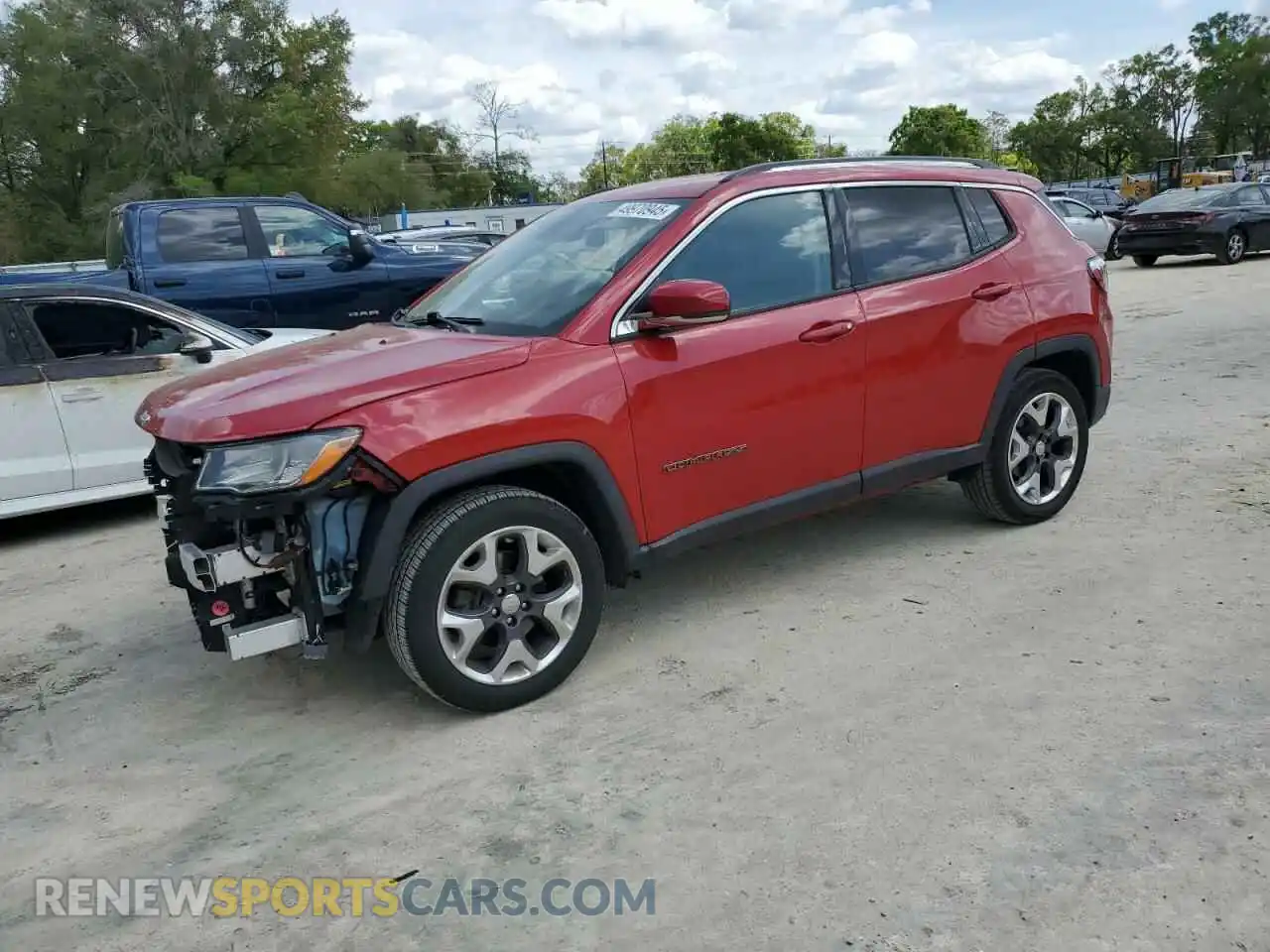 1 Photograph of a damaged car 3C4NJCCB8KT664232 JEEP COMPASS 2019