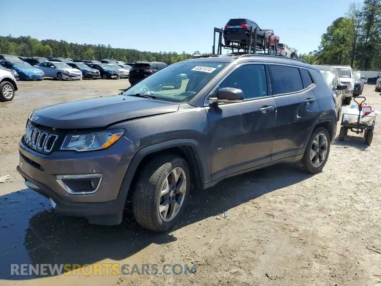 1 Photograph of a damaged car 3C4NJCCB9KT662358 JEEP COMPASS 2019