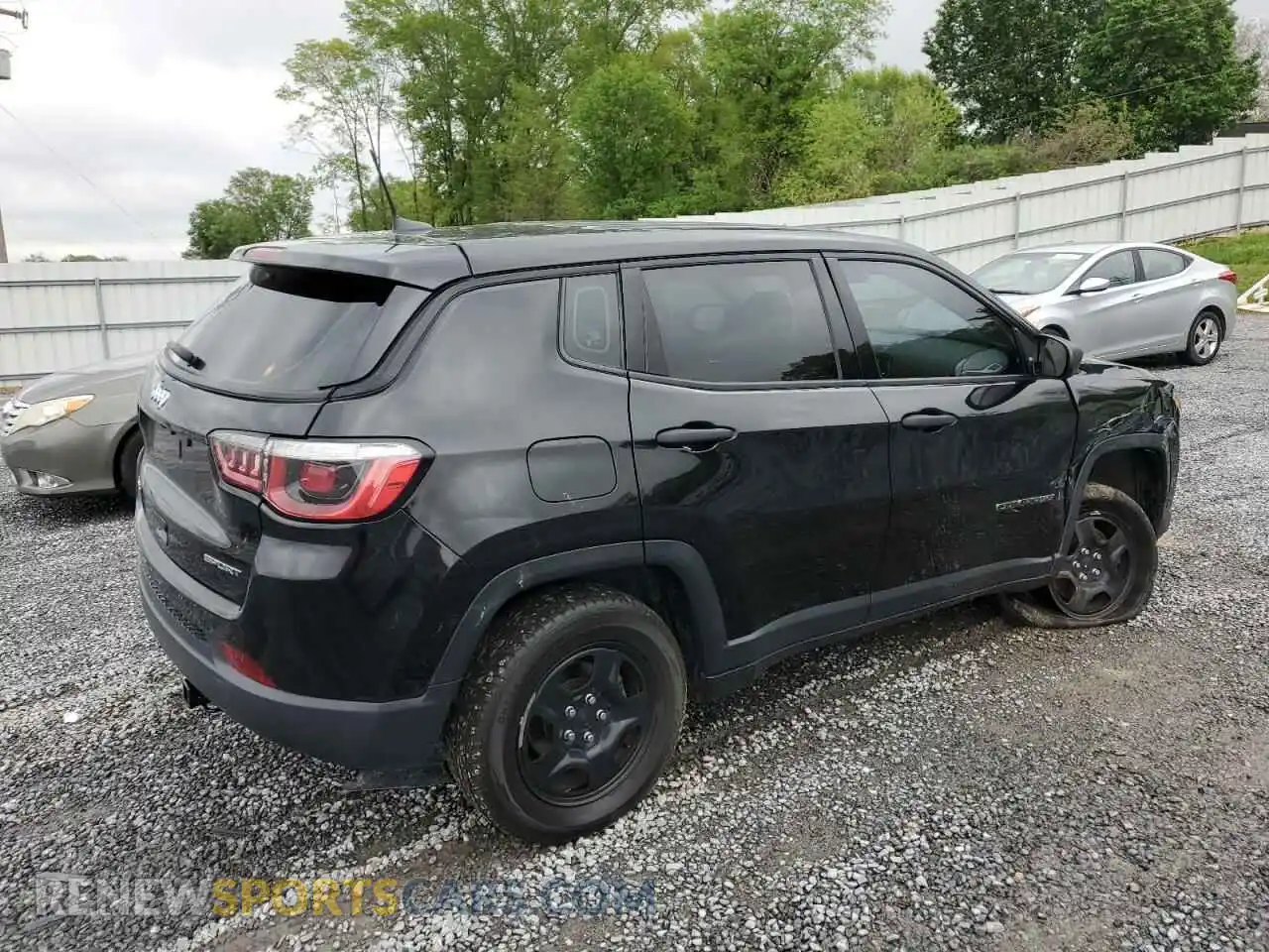 3 Photograph of a damaged car 3C4NJDAB4KT803099 JEEP COMPASS 2019