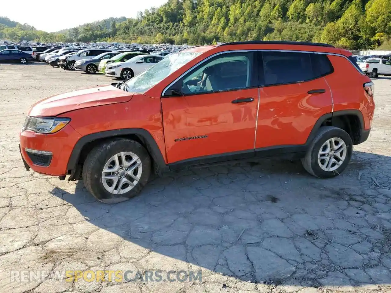 1 Photograph of a damaged car 3C4NJDAB6KT724484 JEEP COMPASS 2019