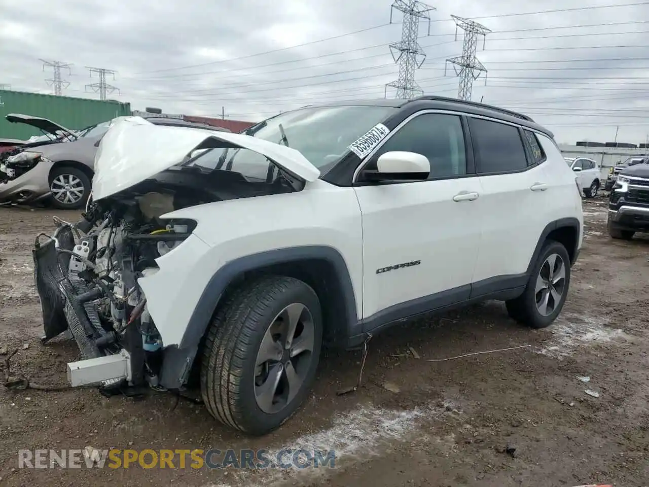 1 Photograph of a damaged car 3C4NJDBB2KT600968 JEEP COMPASS 2019