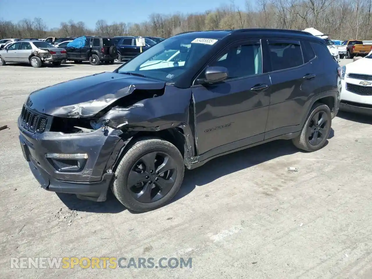 1 Photograph of a damaged car 3C4NJDBB7KT652855 JEEP COMPASS 2019